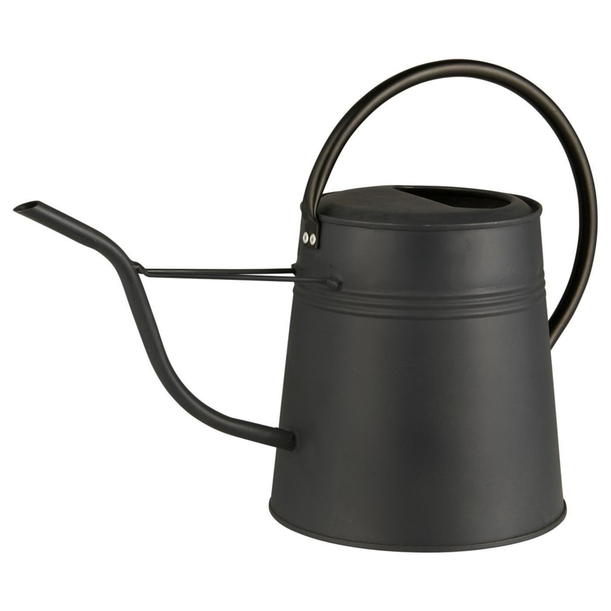 Gießkanne aus Metall 2,3 ltr, schwarz 