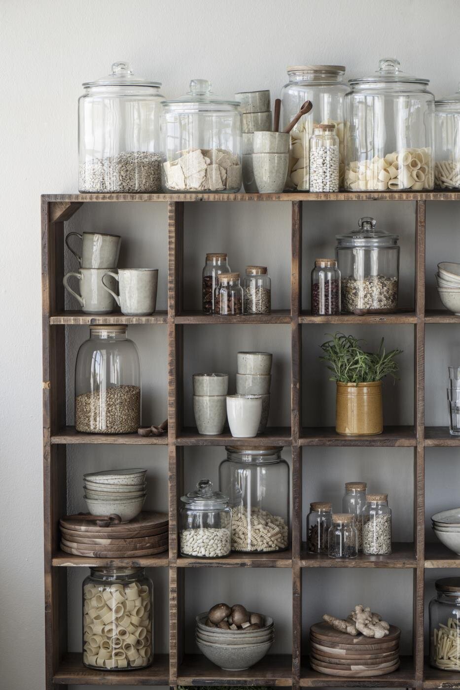 IB Laursen Glas Behälter mit Holzdeckel,  