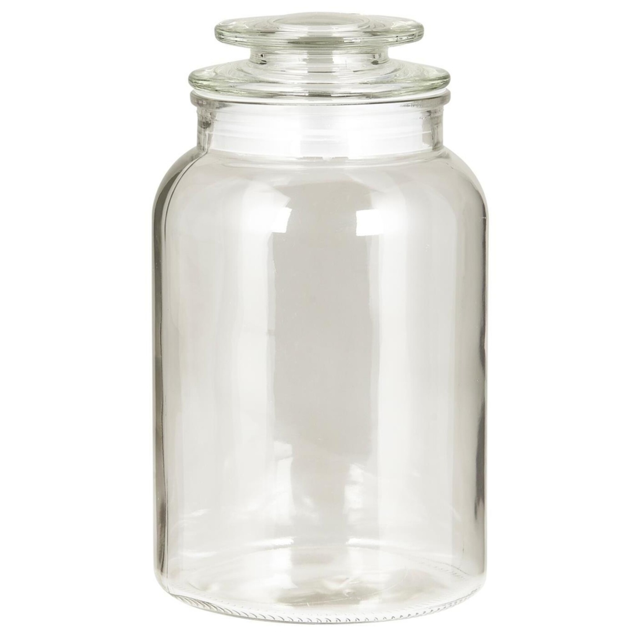 Glasbehälter Krug mit Deckel, klar Höhe 21, Ø 11.5 cm, 1500 ml