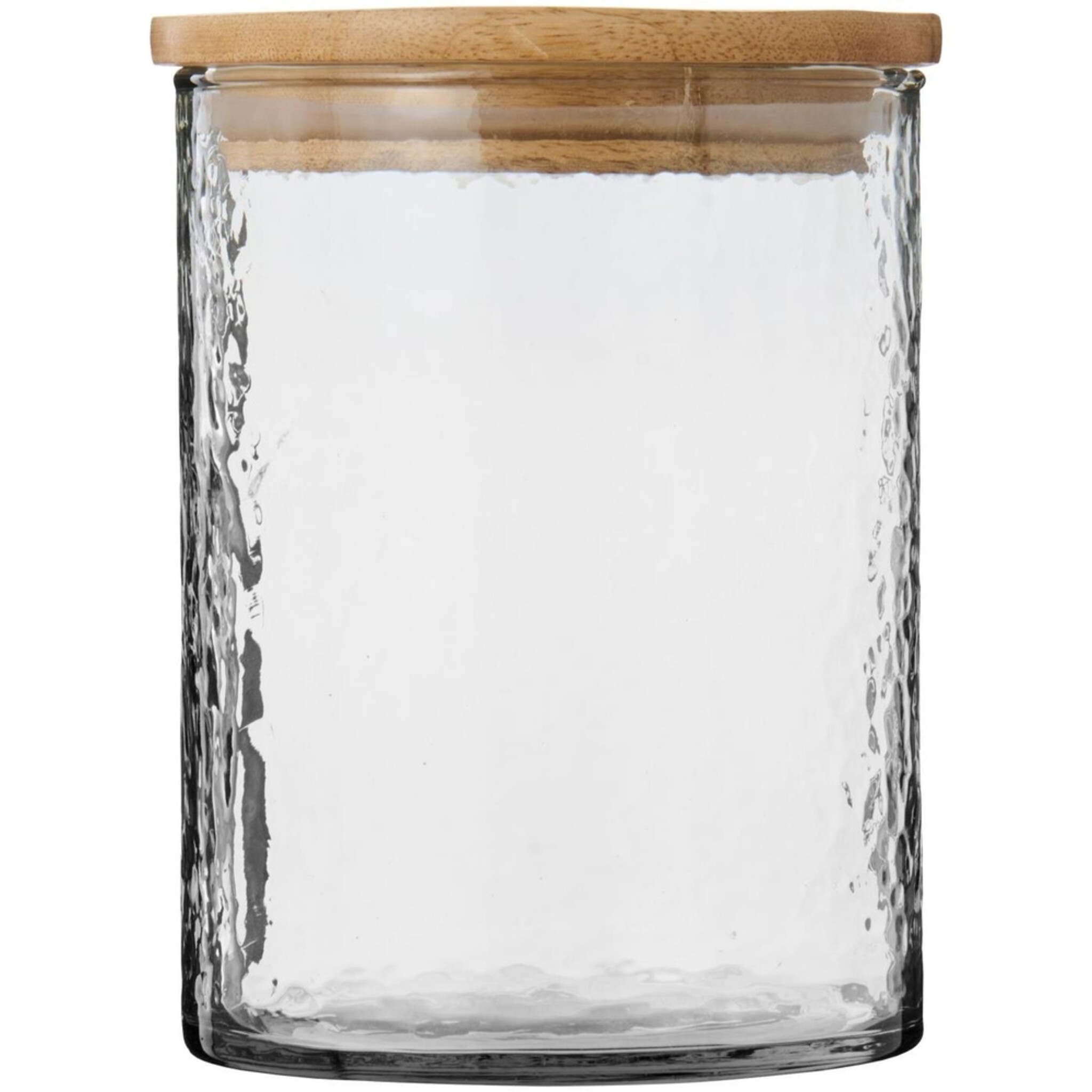 IB Laursen Vorratsglas mit Mango-Holzdeckel – Skandinavischer Stil, klar 20,5 cm, Ø 14 cm, 2,7 Liter