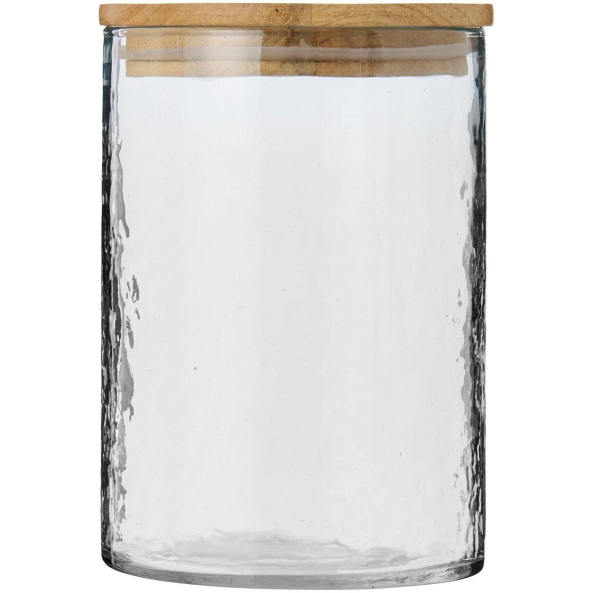 IB Laursen Vorratsglas mit Mango-Holzdeckel – Skandinavischer Stil, klar 14,5 cm, Ø 10,2 cm, 1 Liter