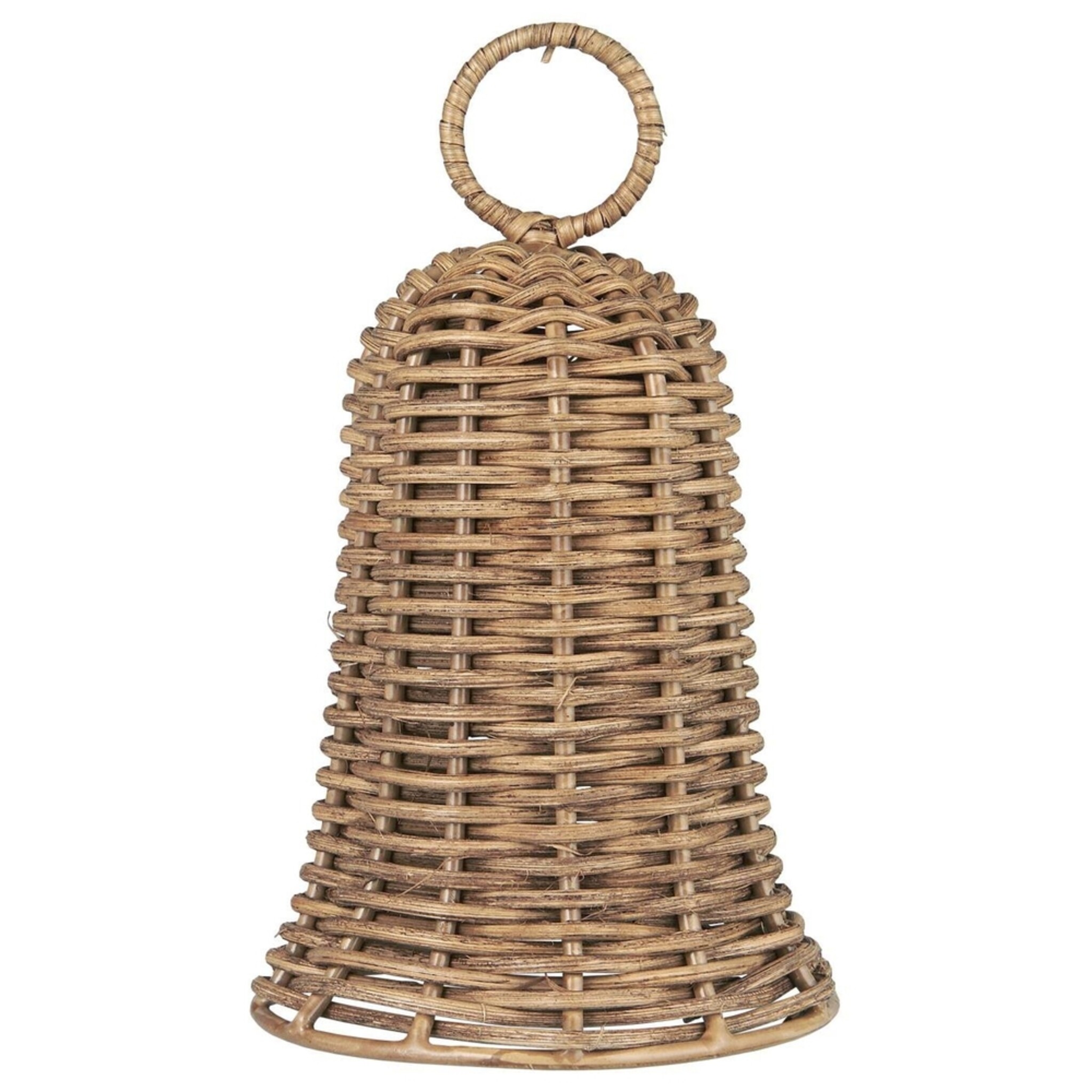 Glocke Cane aus Rattan, braun Höhe 16.5, Ø 10 cm