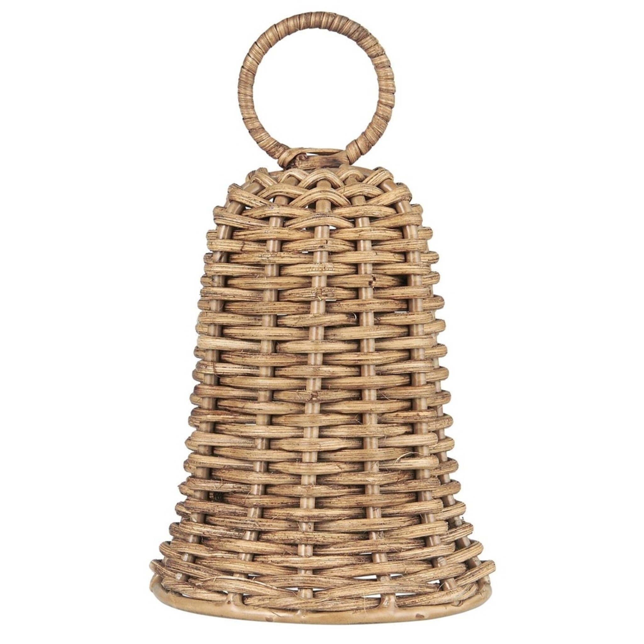Glocke Cane aus Rattan, braun Höhe 14, Ø 8 cm