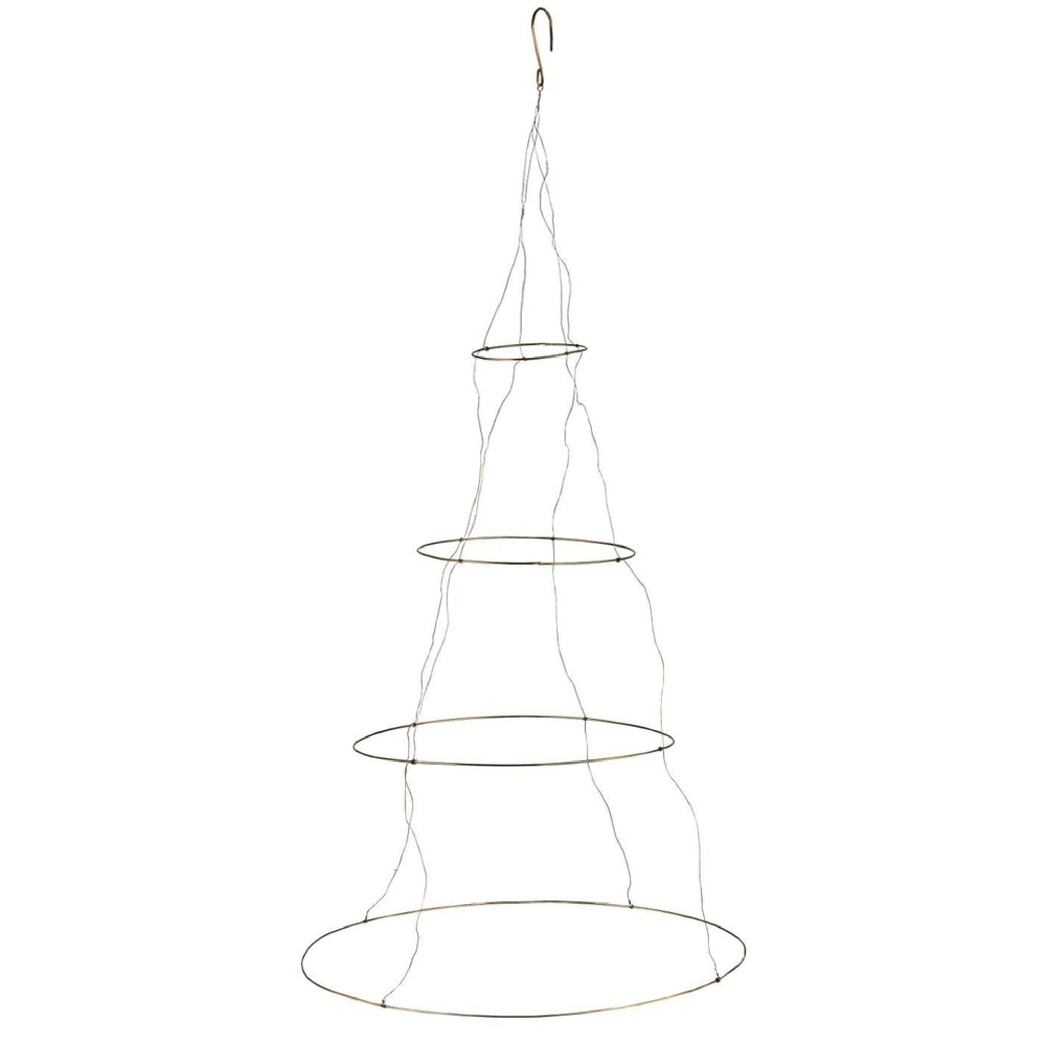 Hänger mit 4 Ringen und Draht, gold 