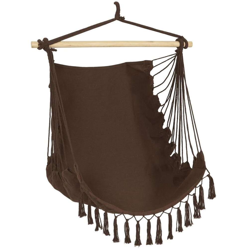 Hängesessel braun Melange mit Quasten, braun