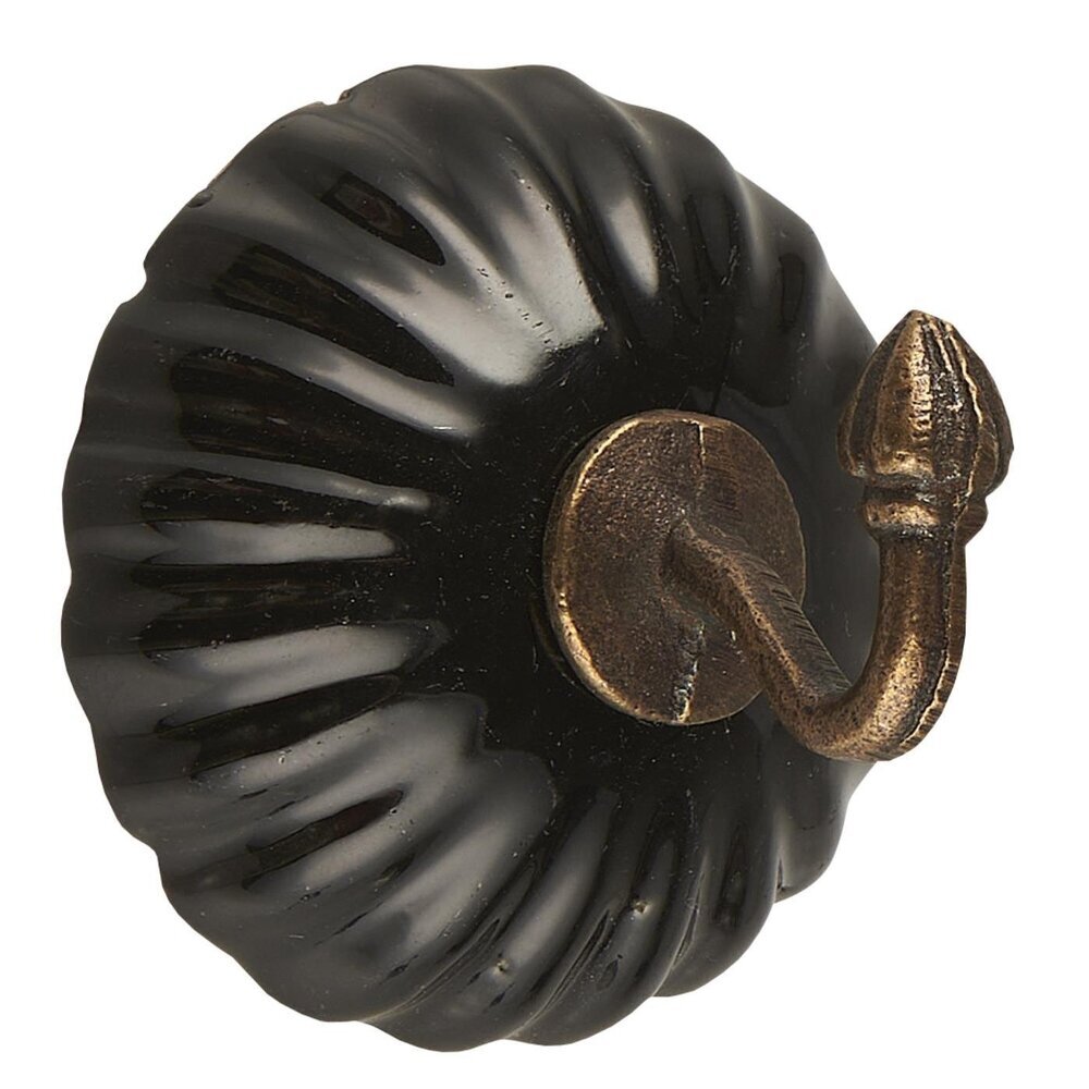 Haken einfach aus Keramik, schwarz 