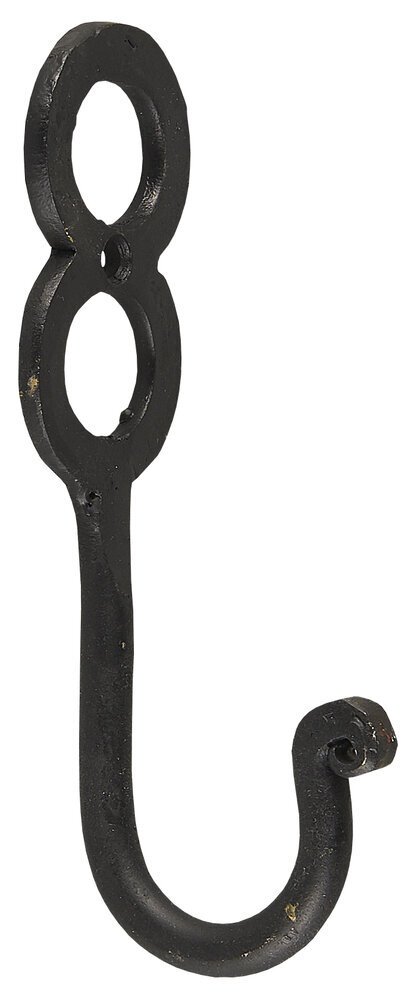 Haken einfach Odense, schwarz 3,3 x 4,5 x 12 cm