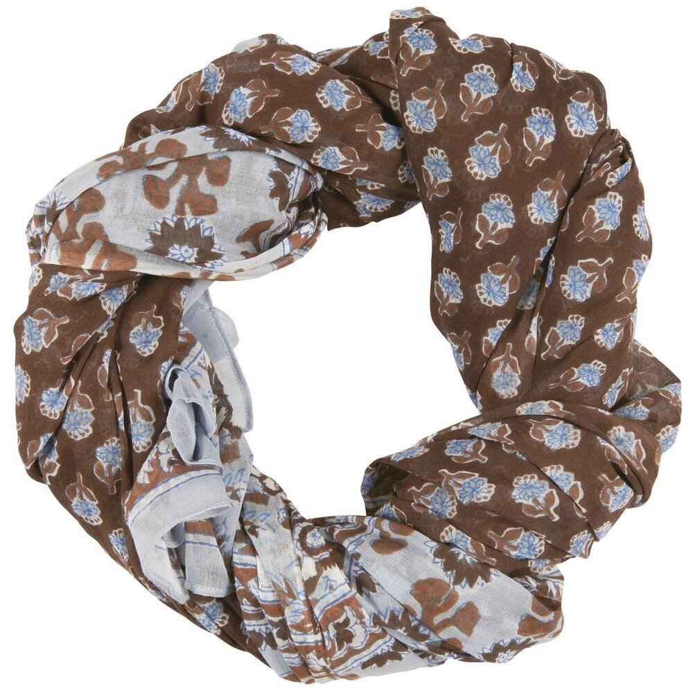 Halstuch mit Streifen und Muster, braun 