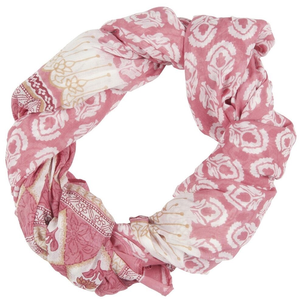 Halstuch mit Streifen und Muster, rosa 