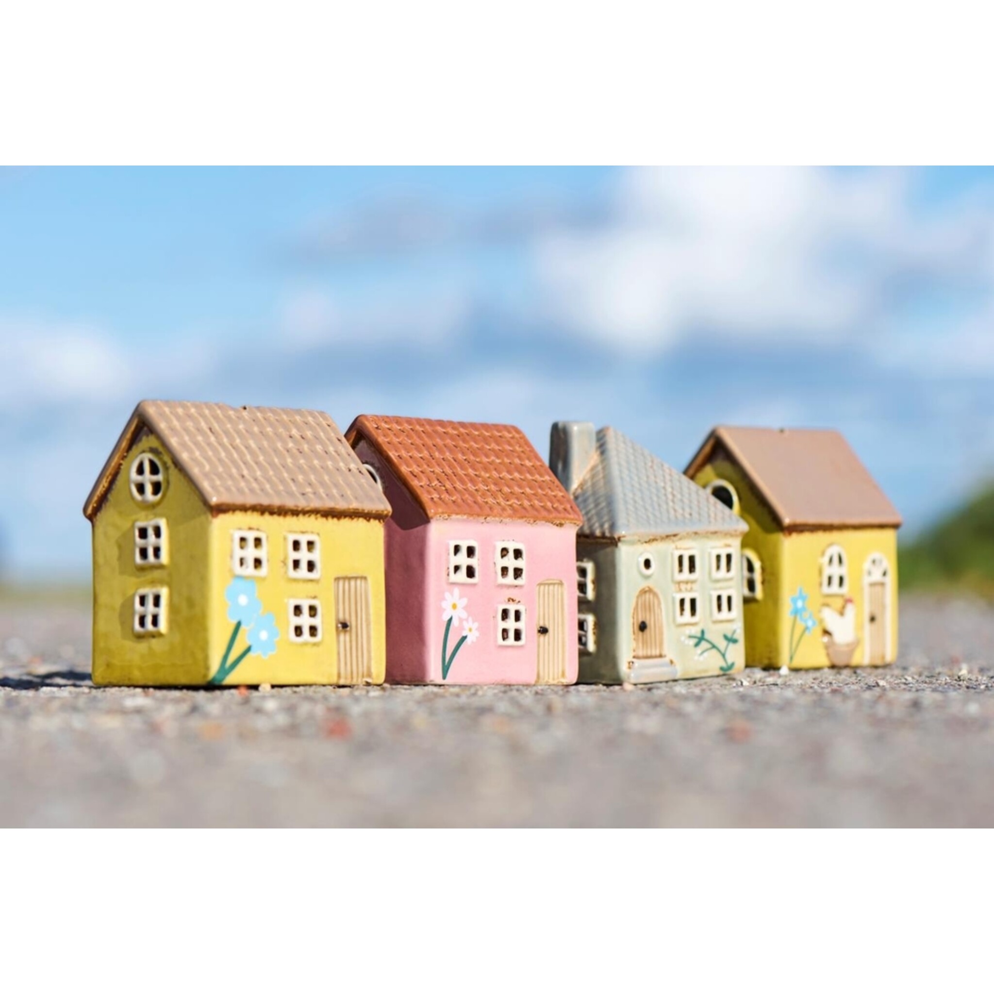 IB Laursen Teelichthäuser Nyhavn 4er Set Mini | Skandinavische Häuser, diverse 