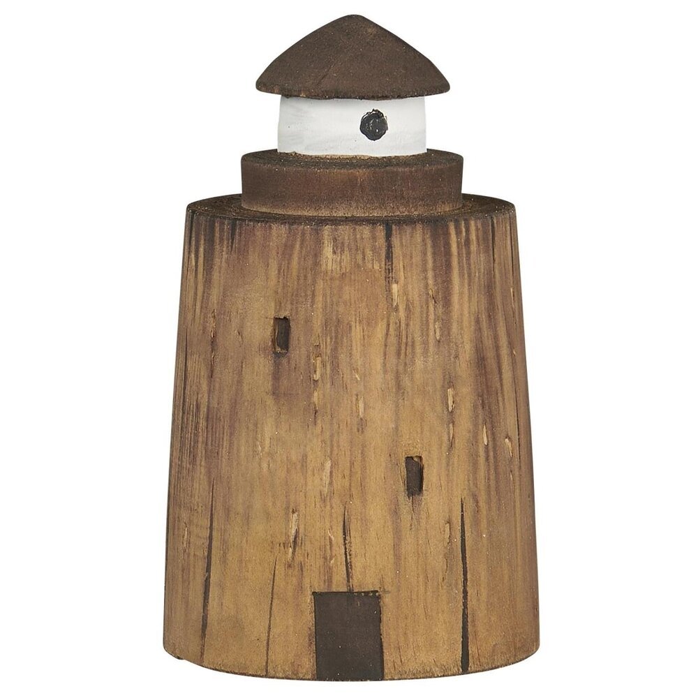 Holz Leuchtturm Deko Nautico, natur Höhe 12, Ø 7 cm
