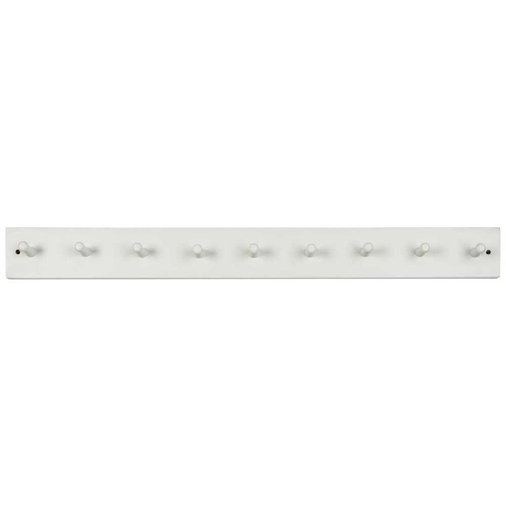 Holzleiste mit Haken, weiss 