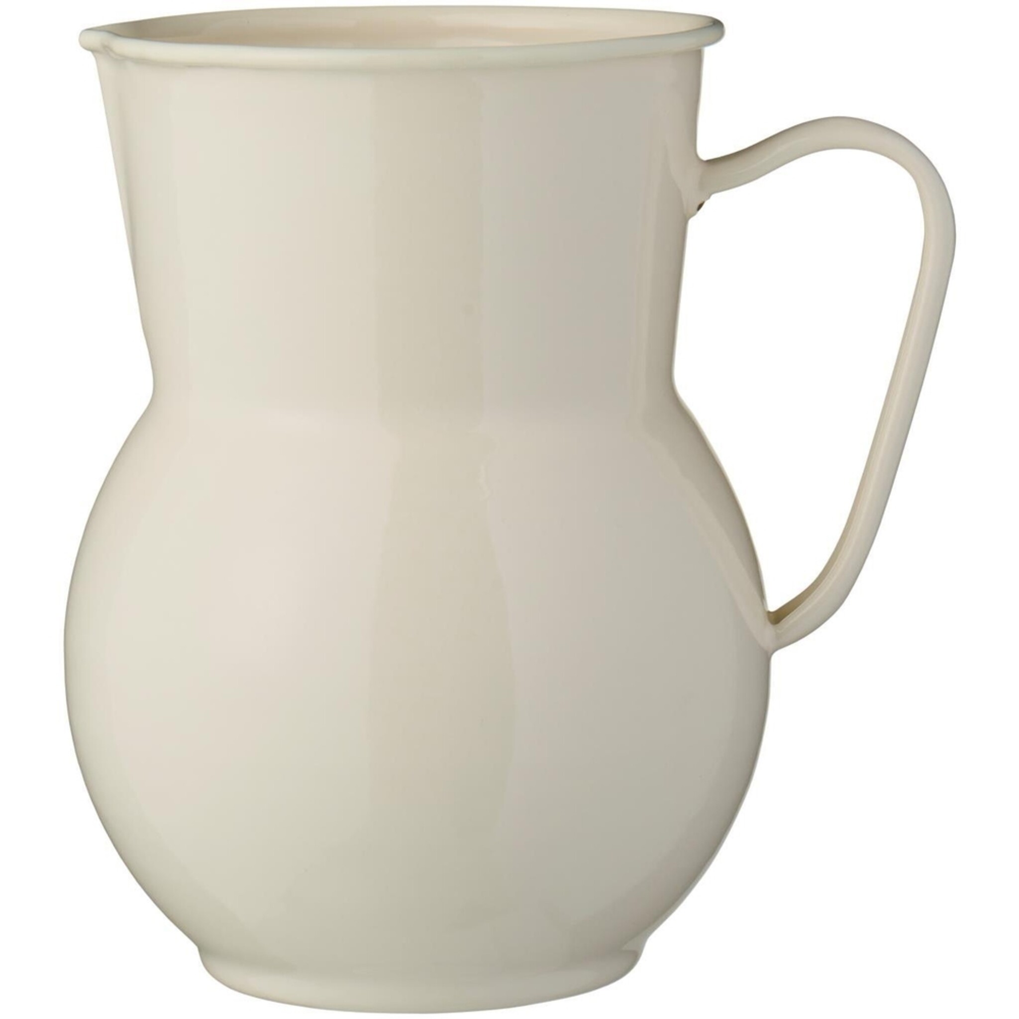 Kanne aus Emaille, creme 