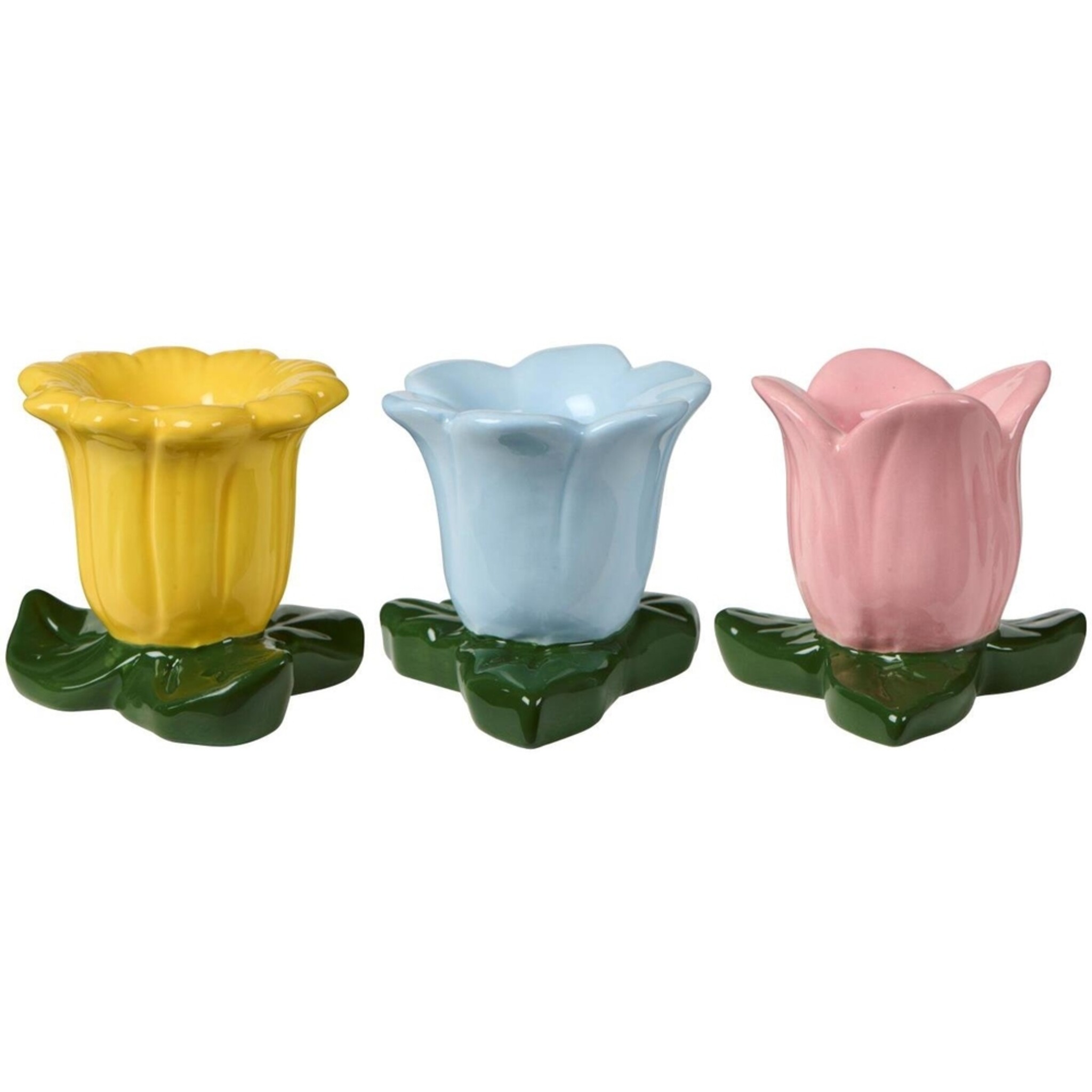 IB Laursen Kerzenhalter Set Blume 3er, diverse 