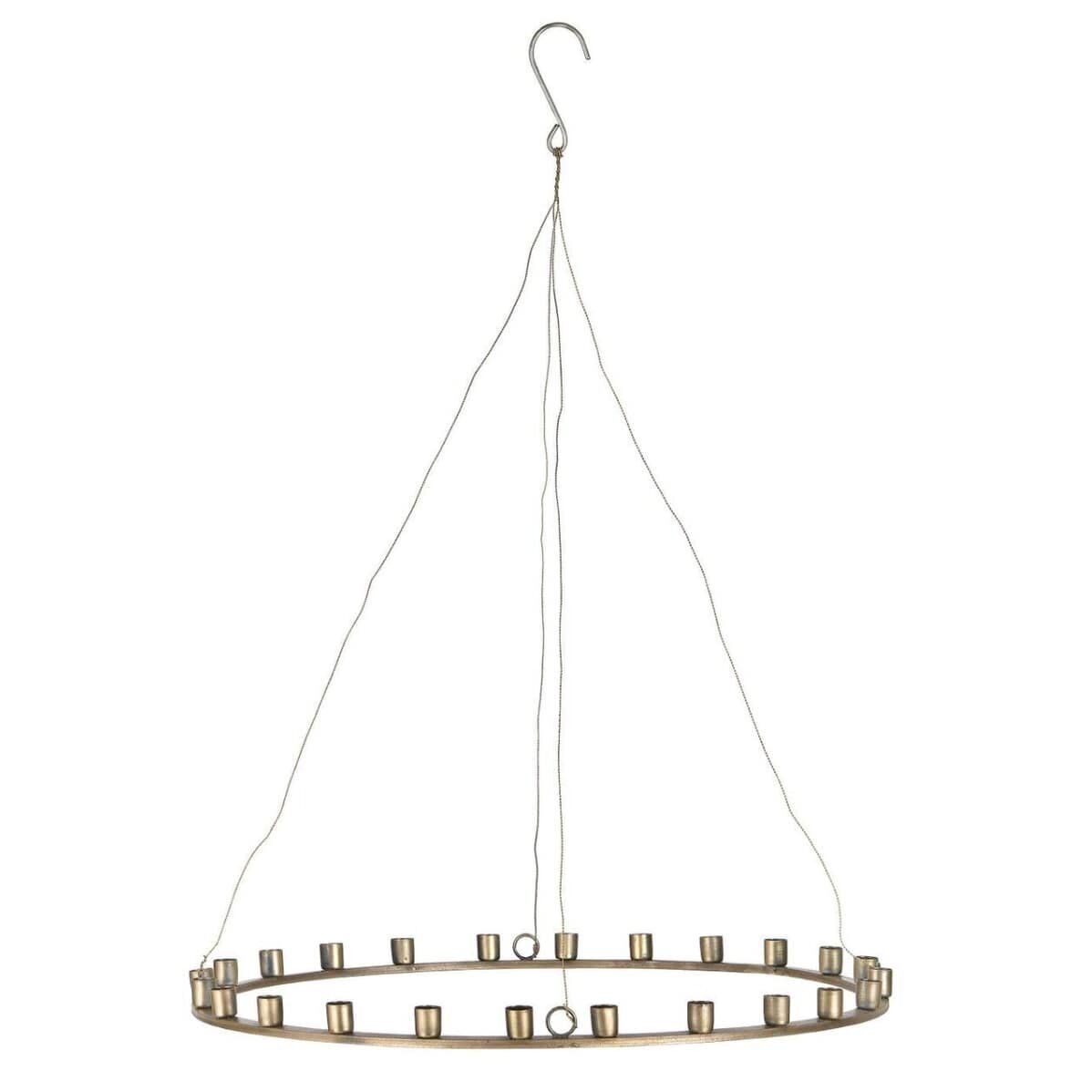 Kerzenhalter für 24 dünne Kerzen mit Drahtschnur, messing 