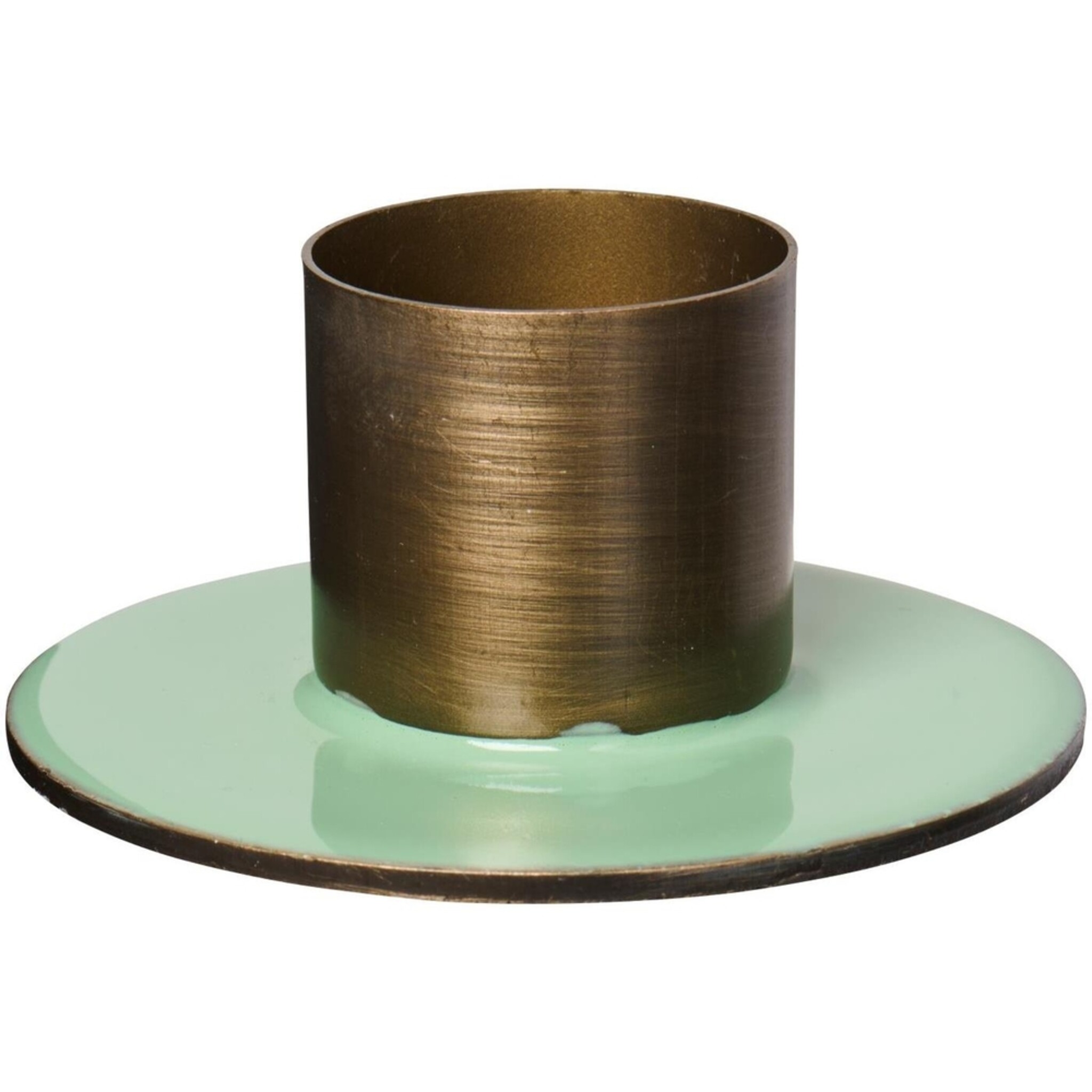 Kerzenhalter für 3,8 cm Stabkerze 2-farbig, hellgrün 