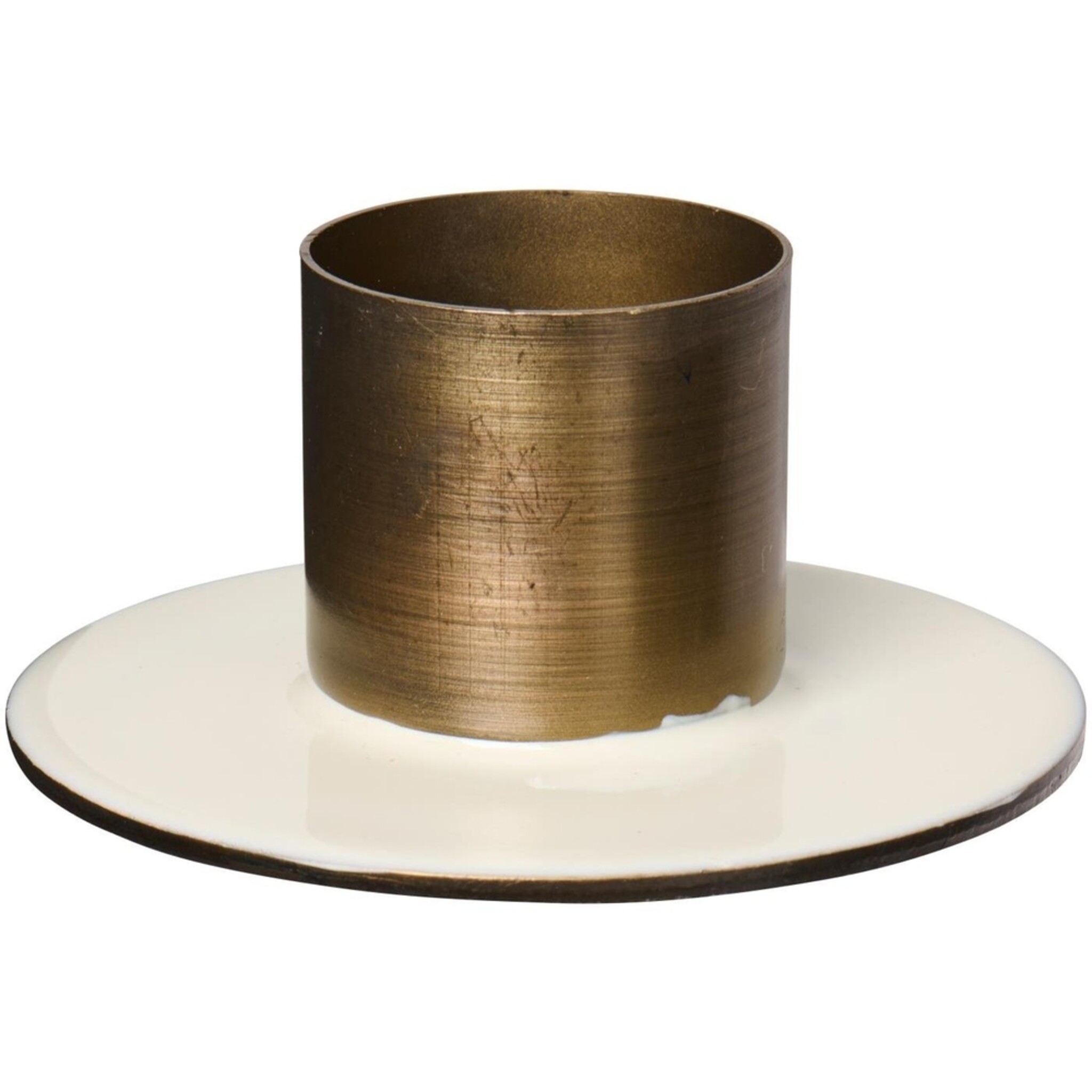 Kerzenhalter für 3,8 cm Stabkerze 2-farbig, butter cream 