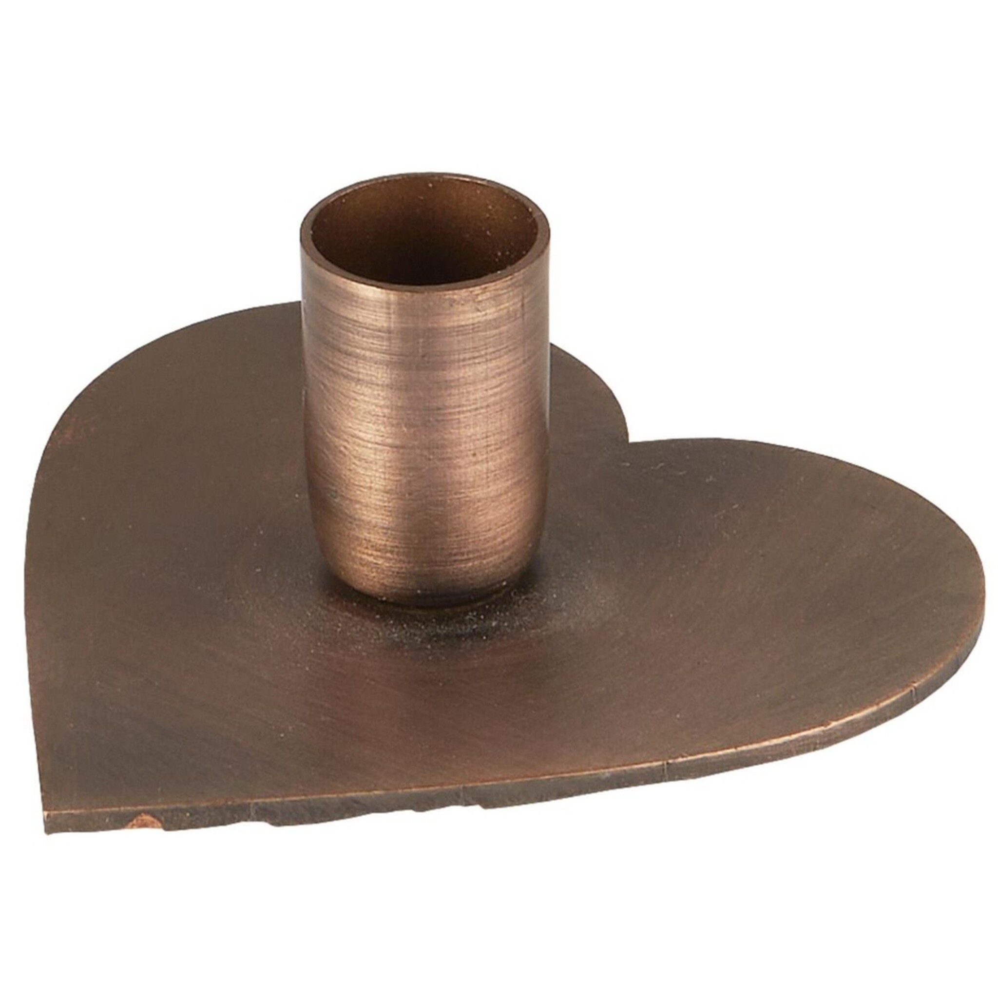 Kerzenhalter für dünne 1,3 cm Kerze Herz, gold 