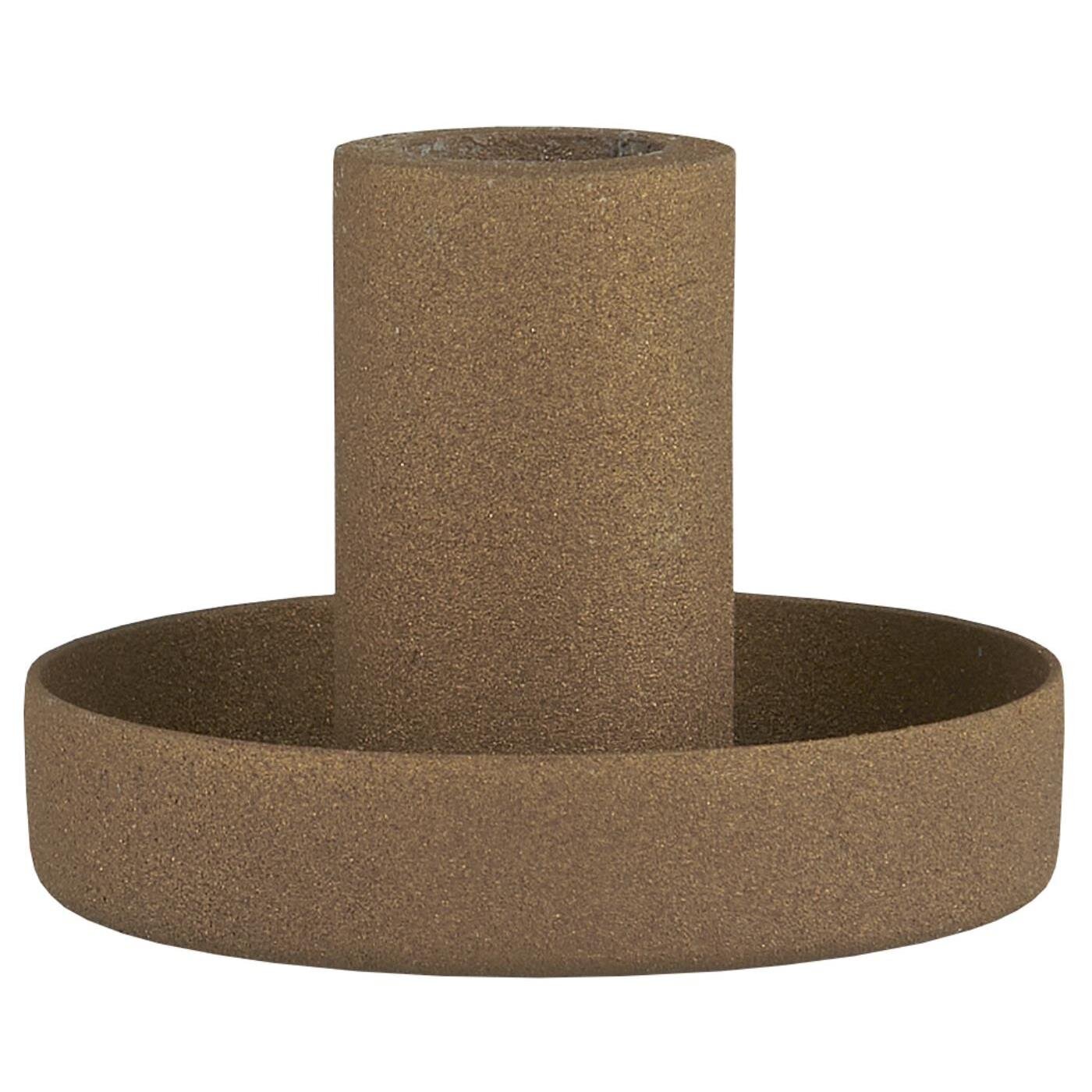 Kerzenhalter für dünne Kerze, cognac 