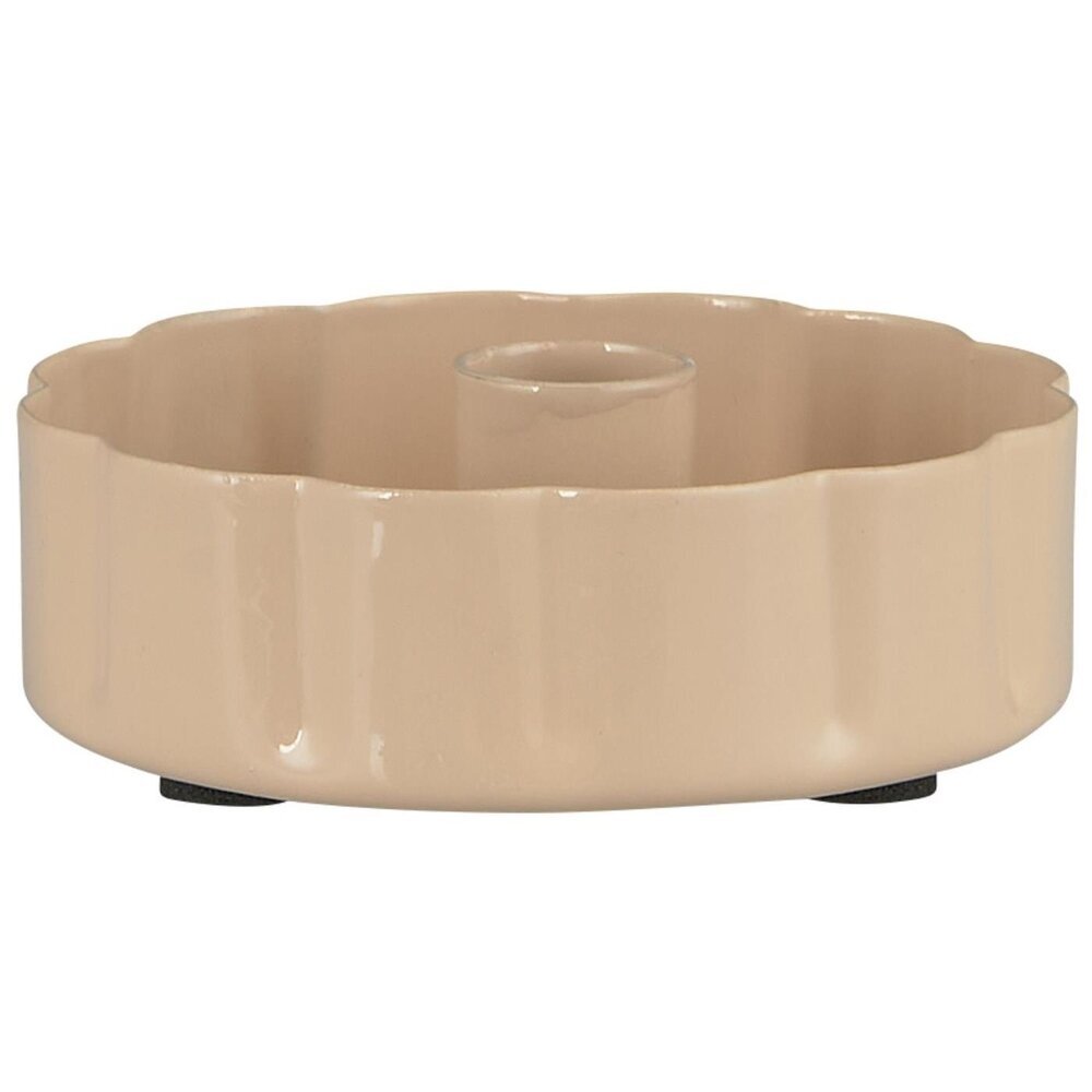 Kerzenhalter für dünne Kerze gewellte Kante, coral sands 