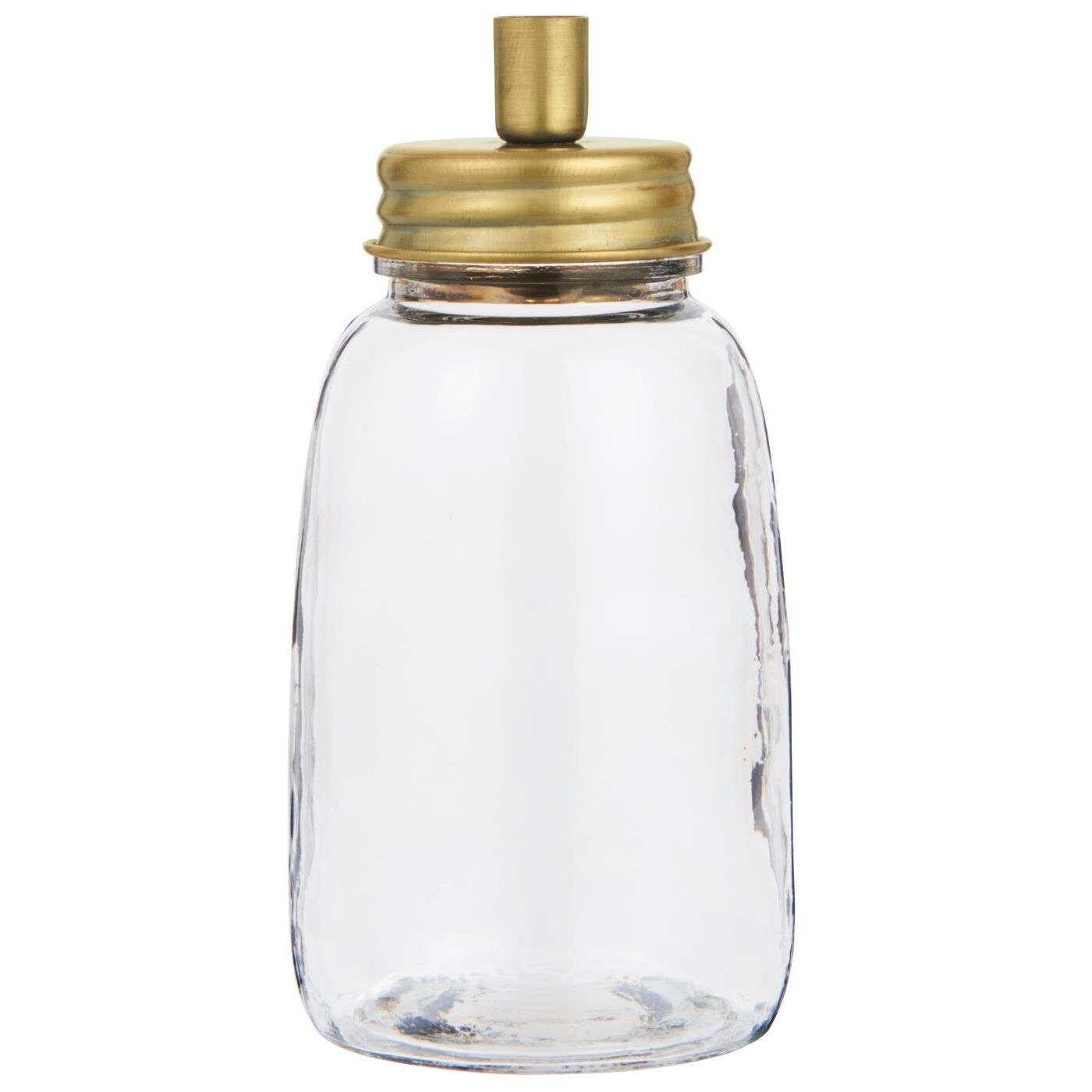 Kerzenhalter für dünne Kerzen mit Metalldeckel, messing 