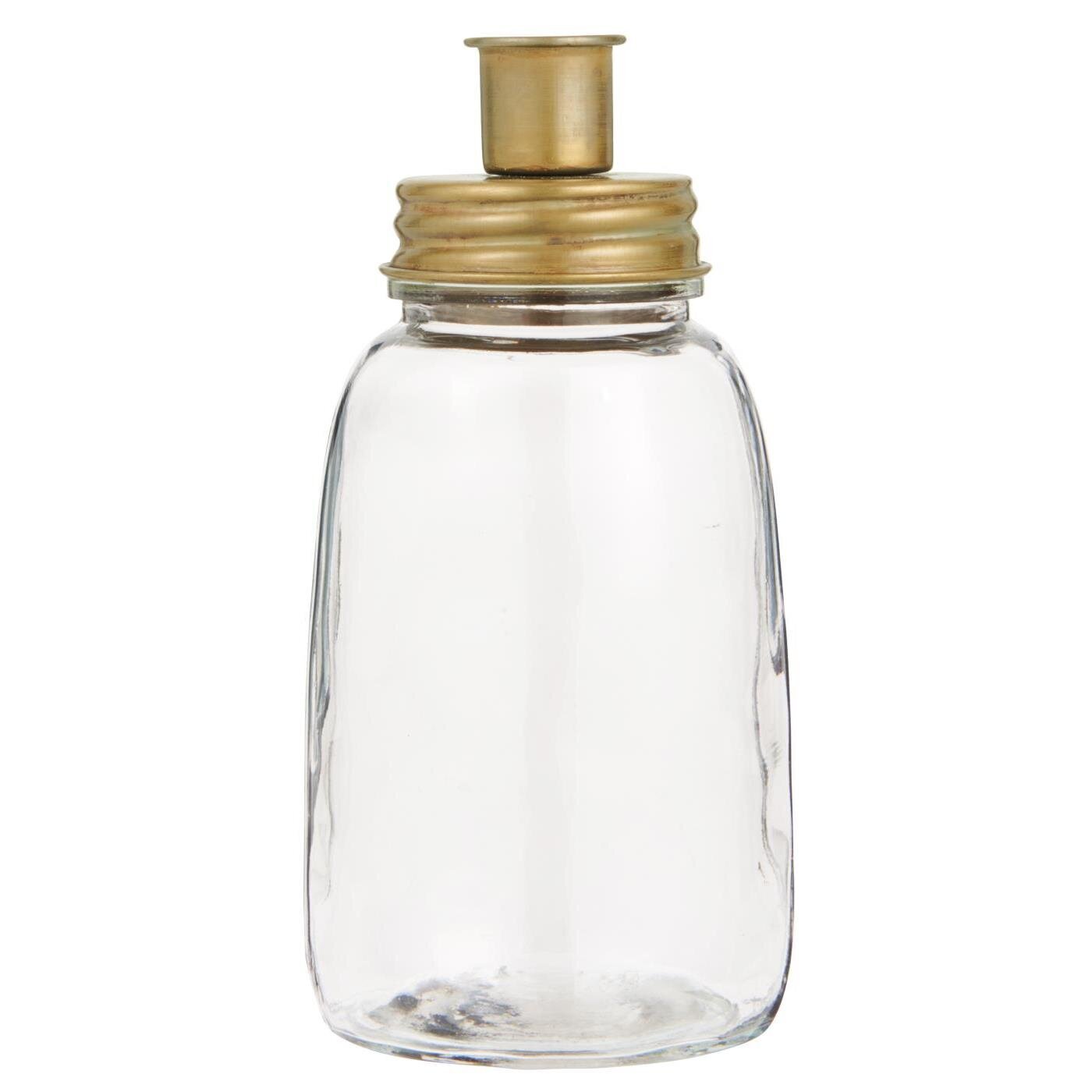 Kerzenhalter für Stabkerze Metalldeckel, messing 