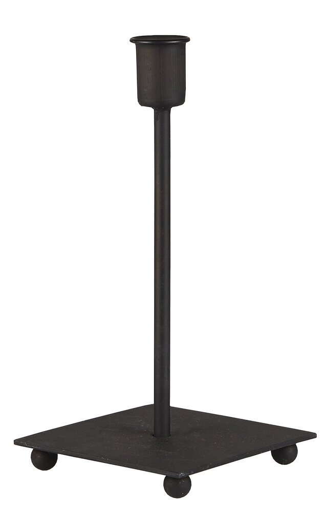 Kerzenhalter für Stabkerze Square, schwarz 