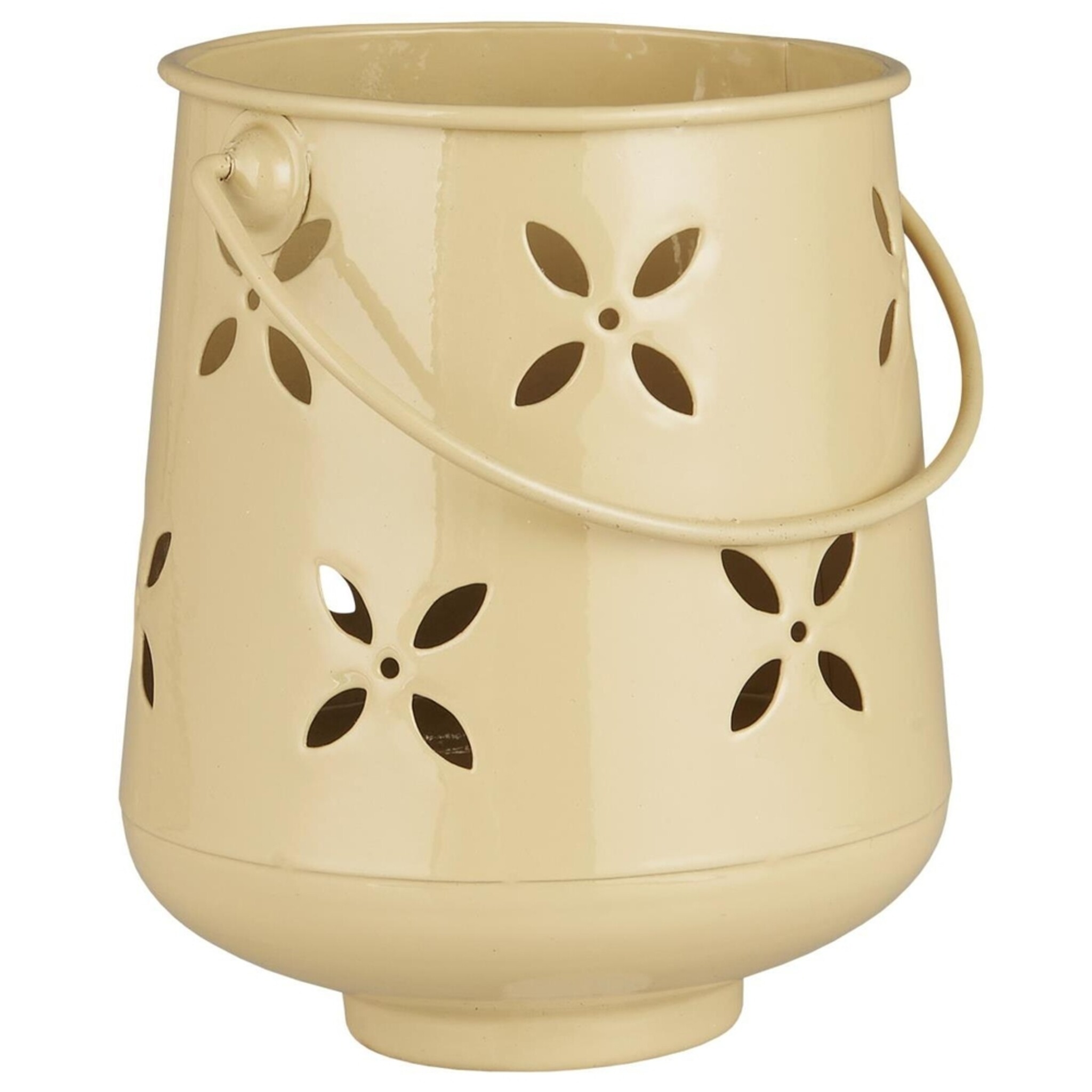 Kerzenhalter für Teelicht mit Henkel, beige 