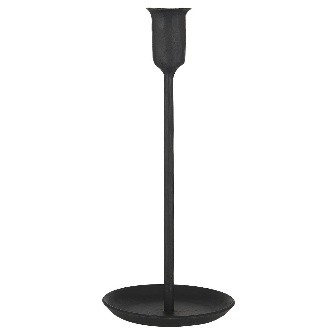Kerzenhalter Kerzenständer für Stabkerze, schwarz H24,5/ Ø10 cm