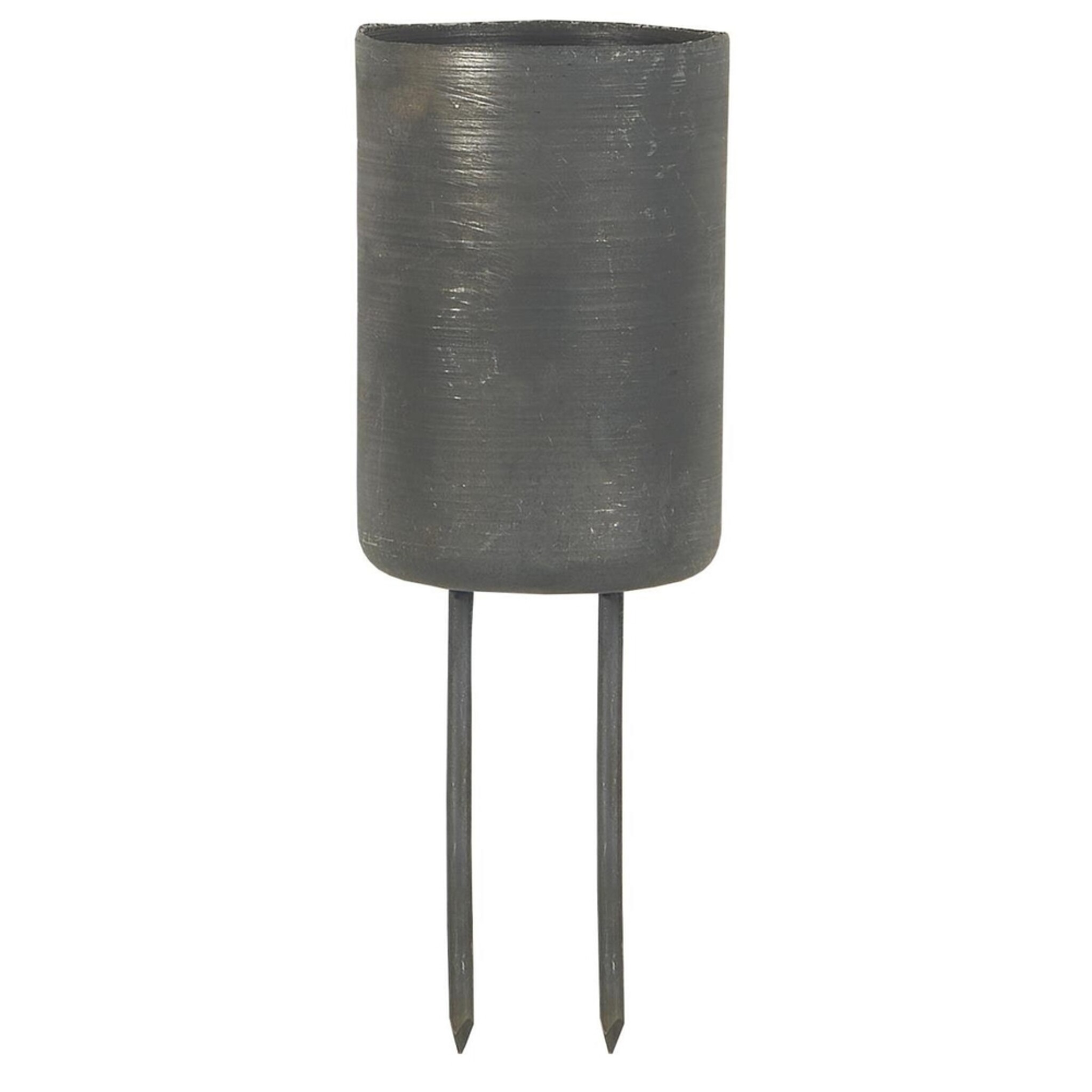 Kerzenhalter hoch mit Spieß für dickere Stabkerze 3,8 cm, zink 