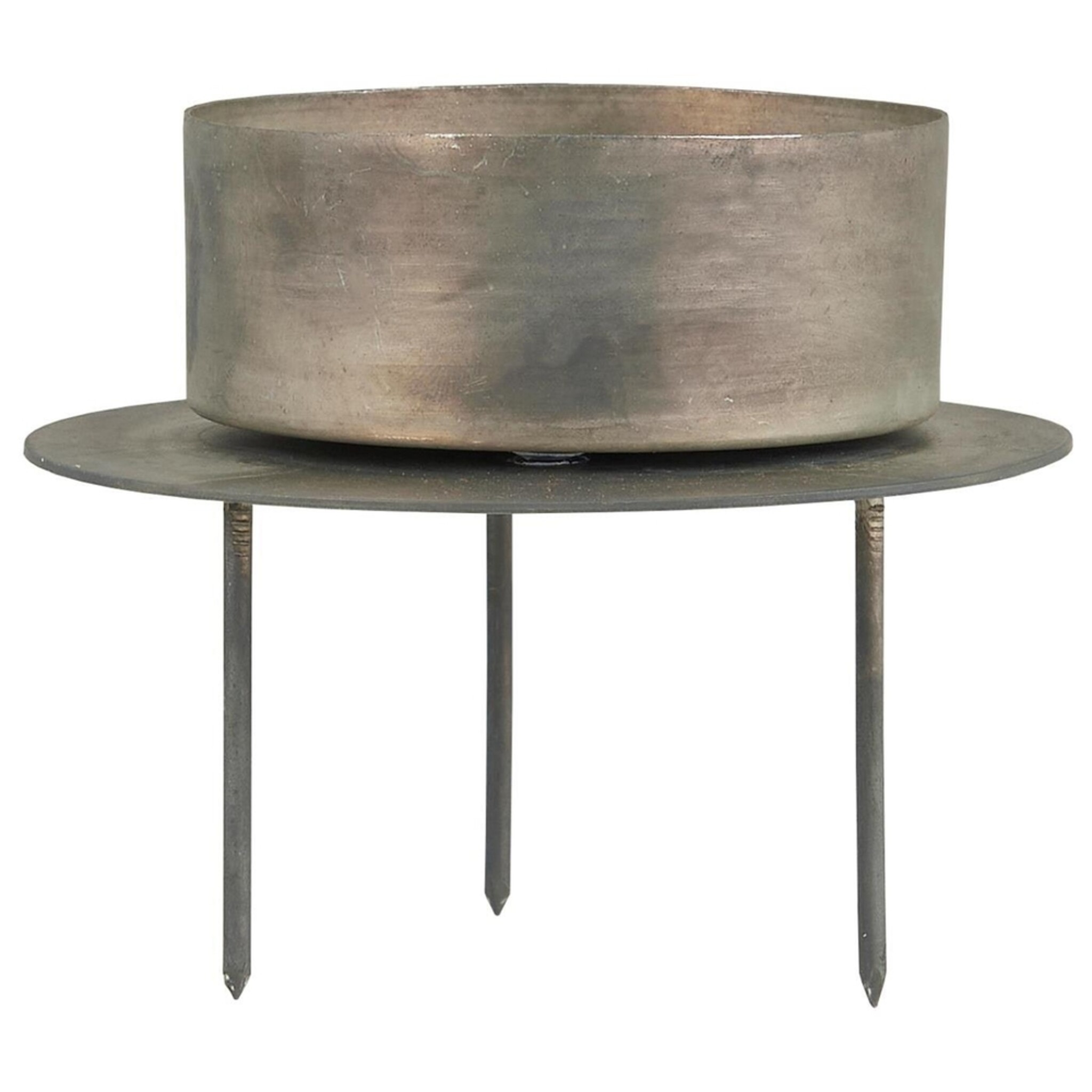 Kerzenhalter Spieß für Stumpenkerzen, zink 