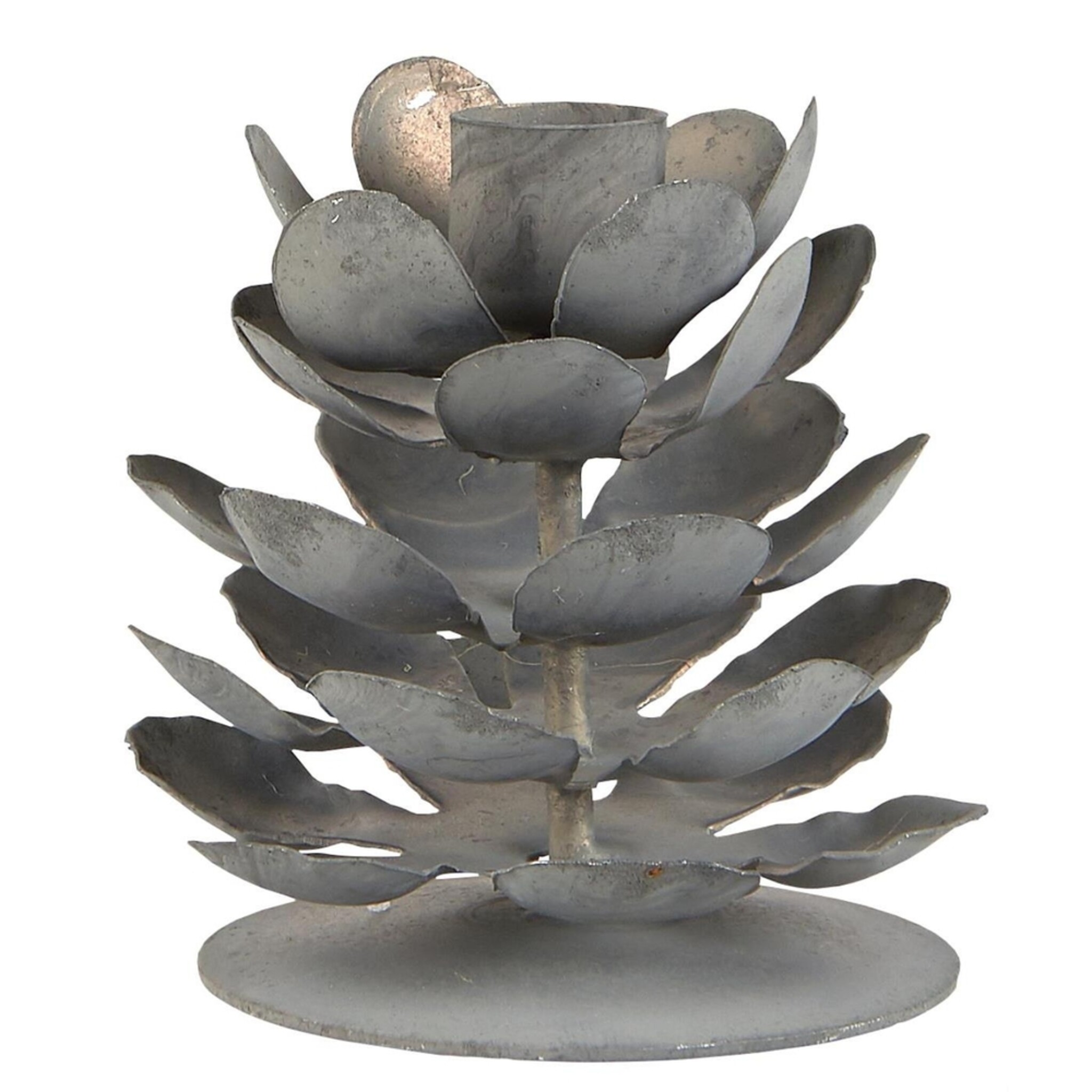 Kerzenhalter Zapfen für dünne Kerzen, zink Höhe 6, Ø 6 cm