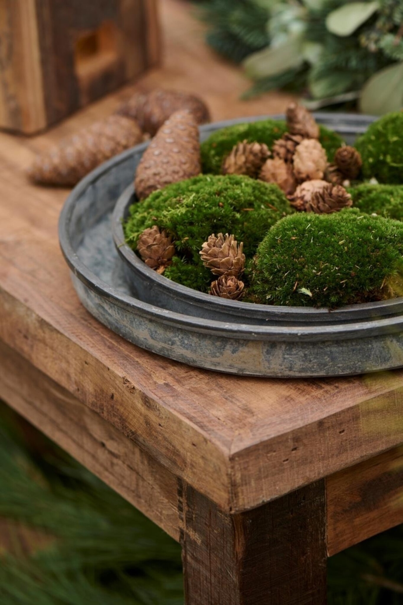 IB Laursen Kerzentablett Pflanztablett Urban Garden - 2er Set, grau 