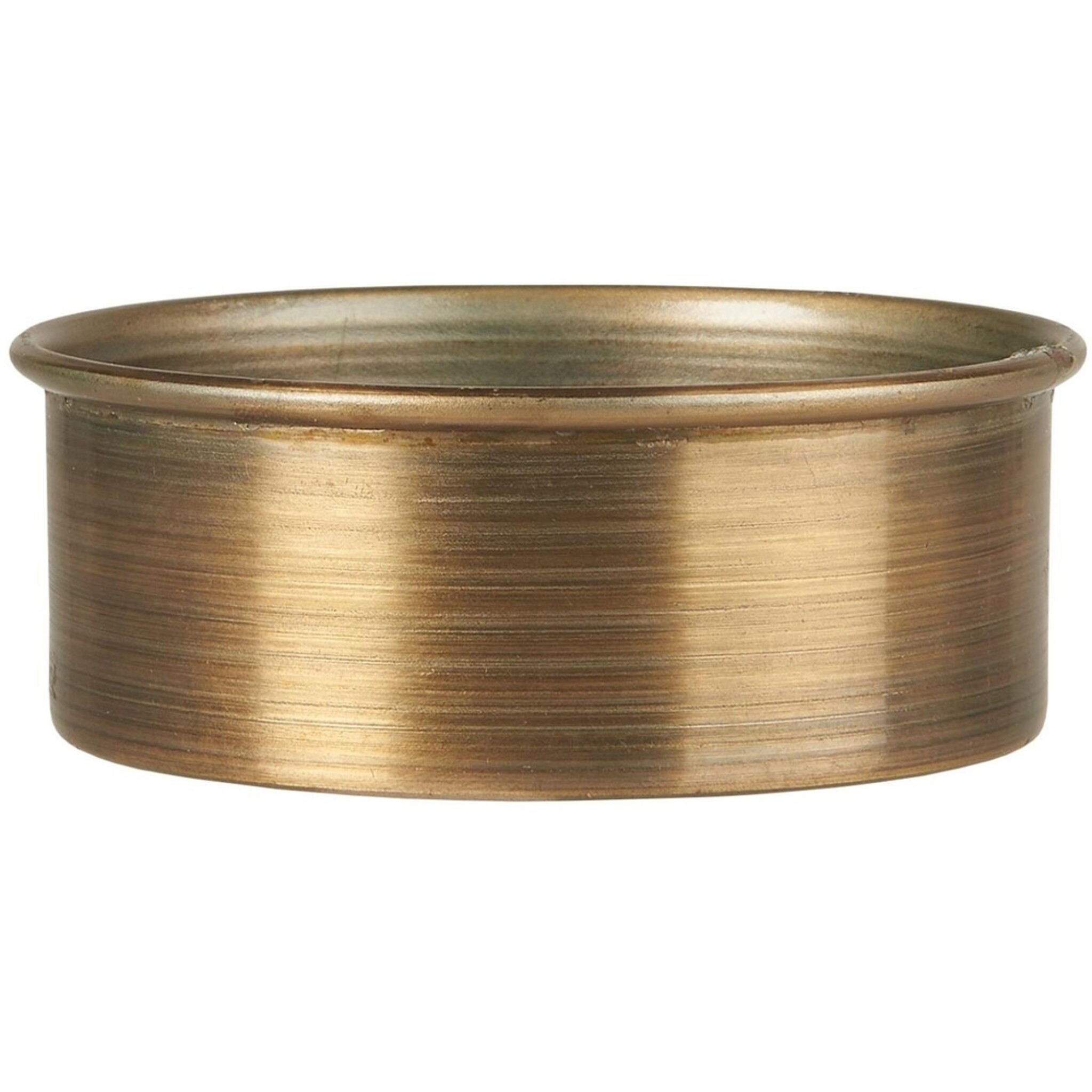 Kerzentablett mit hoher Kante für Stumpenkerze, gold 