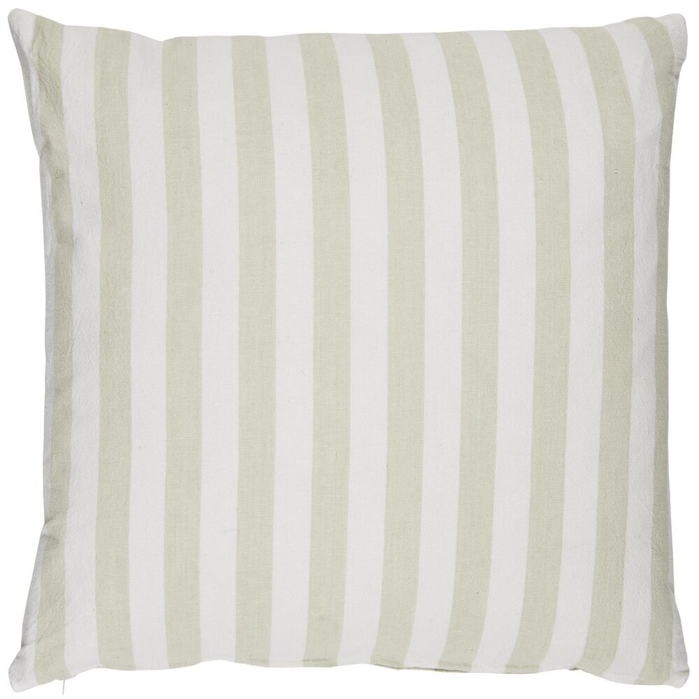 Kissenbezug mit weißen Streifen, staubig grün L60 x B60 cm