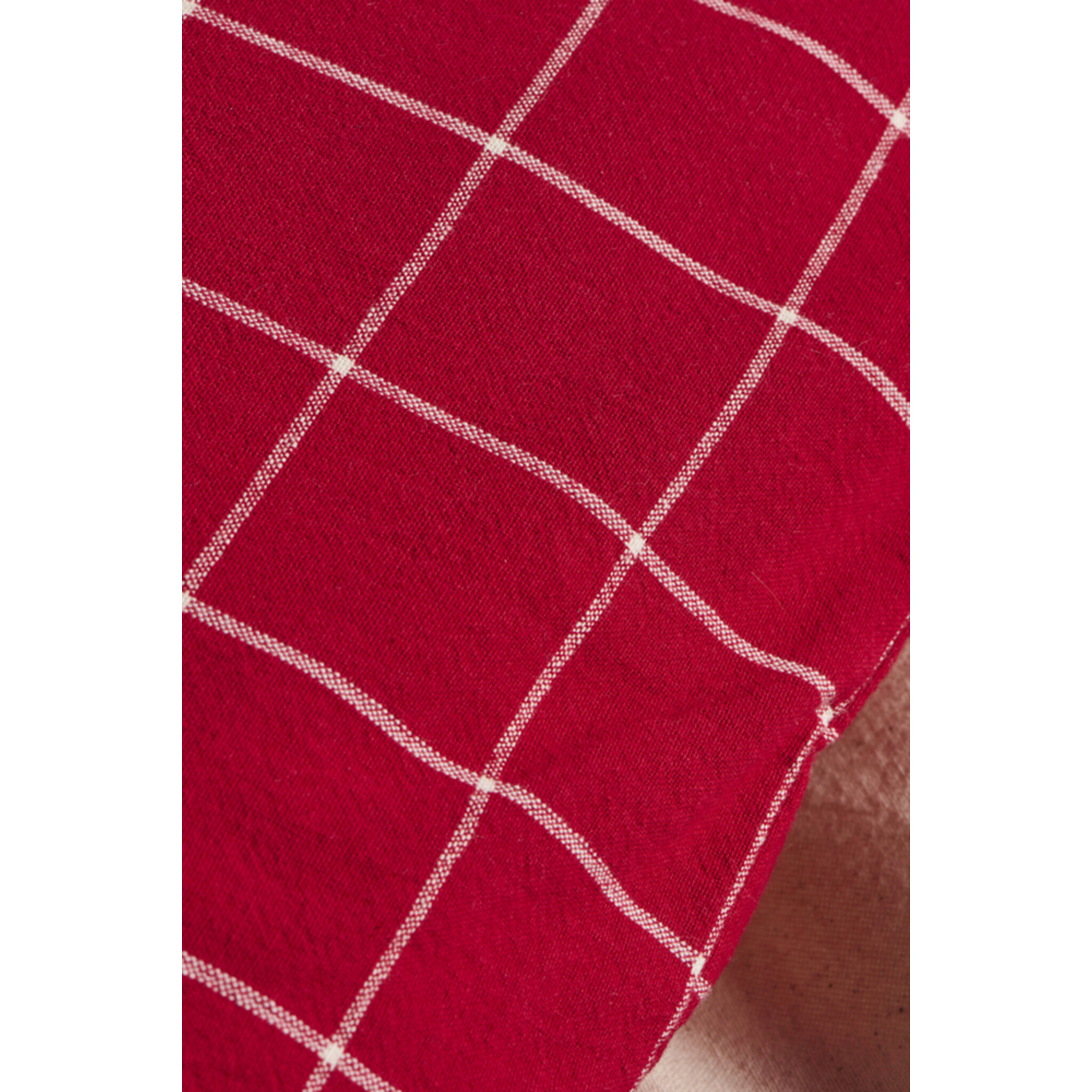 Kissenbezug Silja rot mit großen Karos, rot 