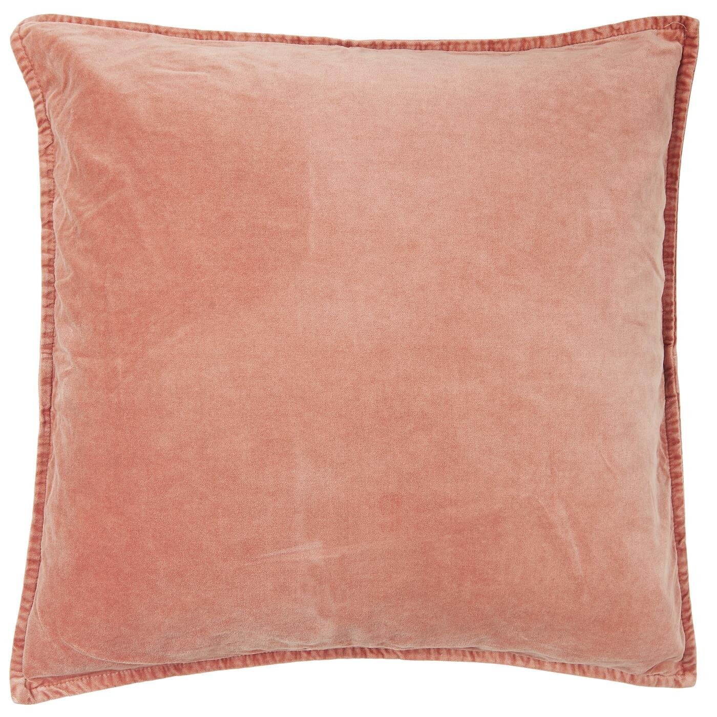 Kissenbezug Velour quadratisch, desert rose 