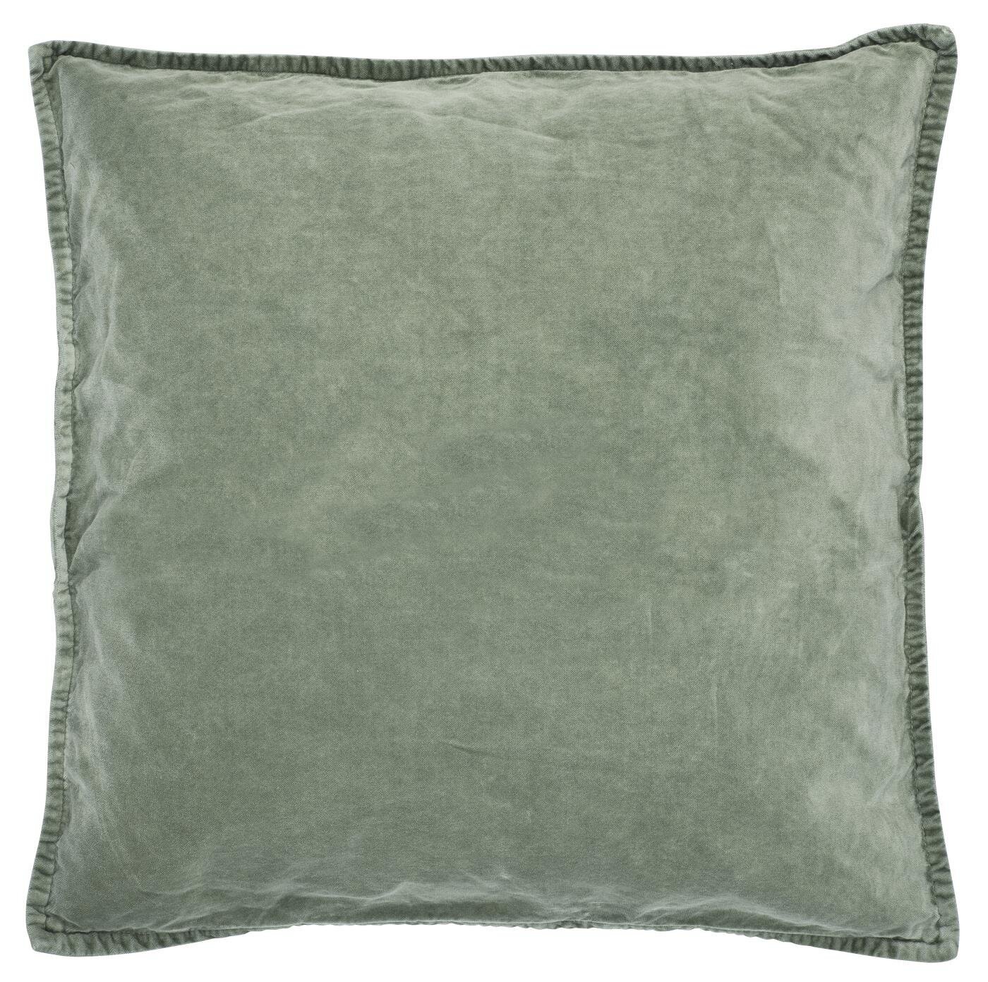 Kissenbezug Velour quadratisch, olive 