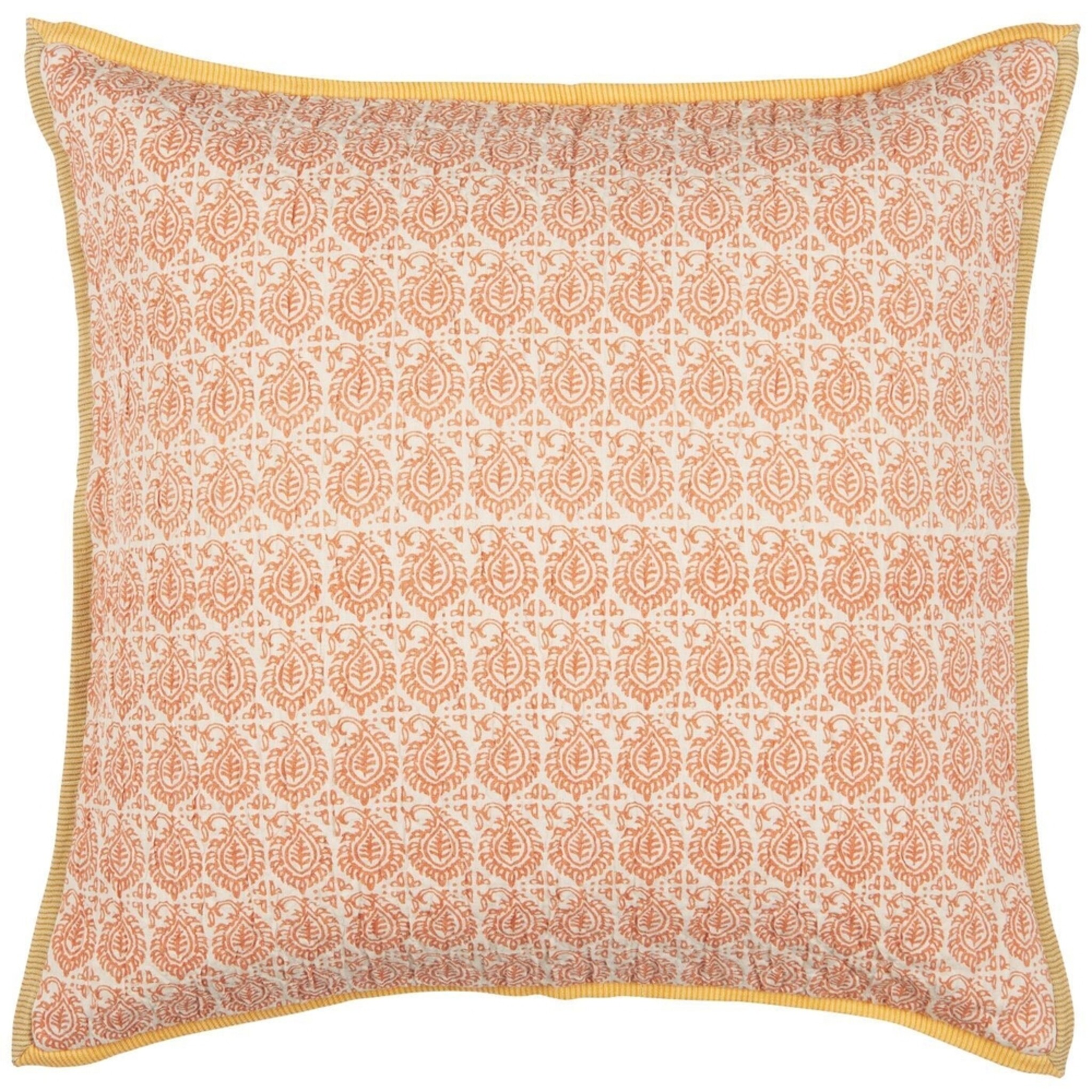 Kissenbezug Vigga mit Druck doppelt gewebt, kupferorange 