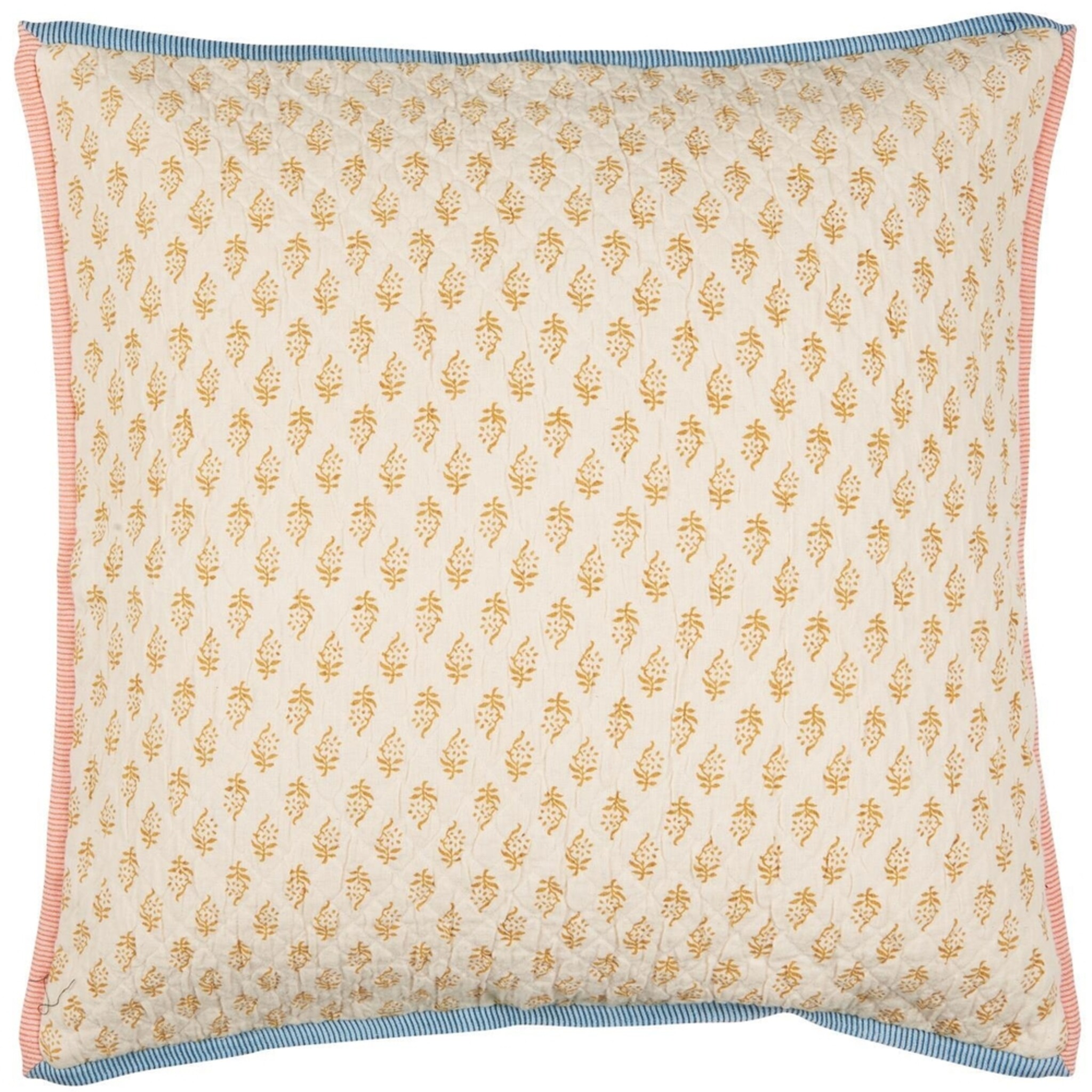 Kissenbezug Vigga mit Druck doppelt gewebt, mustard 