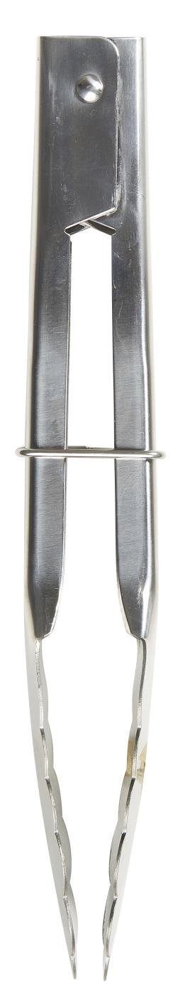 Kochzange, silber 23 x 3 cm
