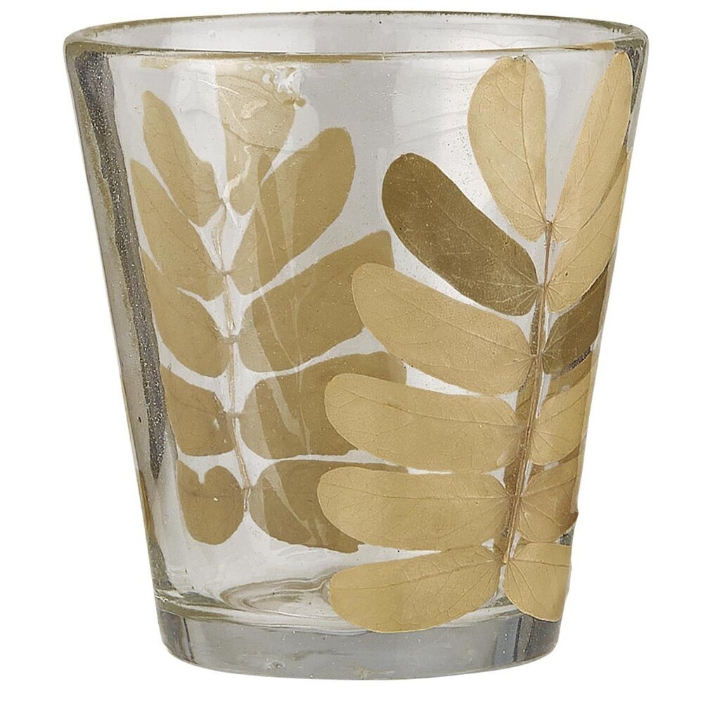 Konische Kerzenhalter für Teelichter mit Blumenmuster, farblos 