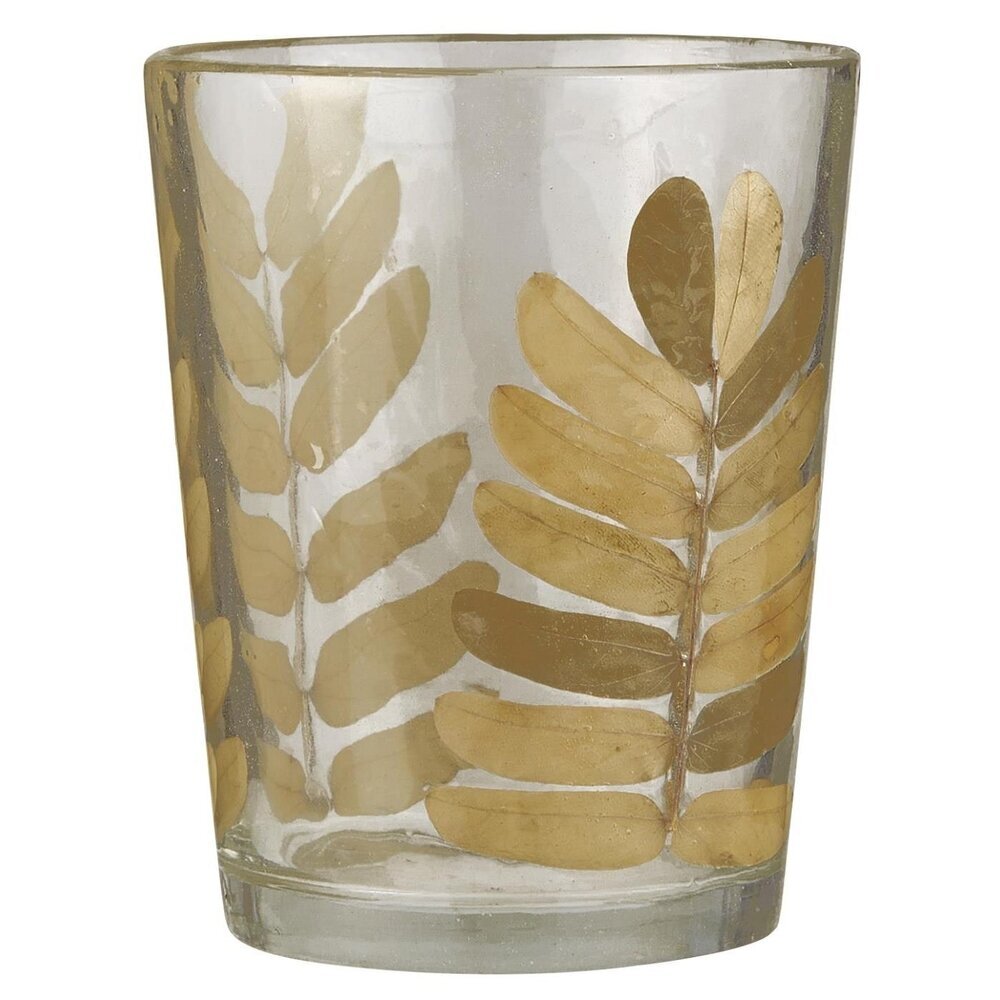 Konische Kerzenhalter für Teelichter mit Blumenmuster, farblos 