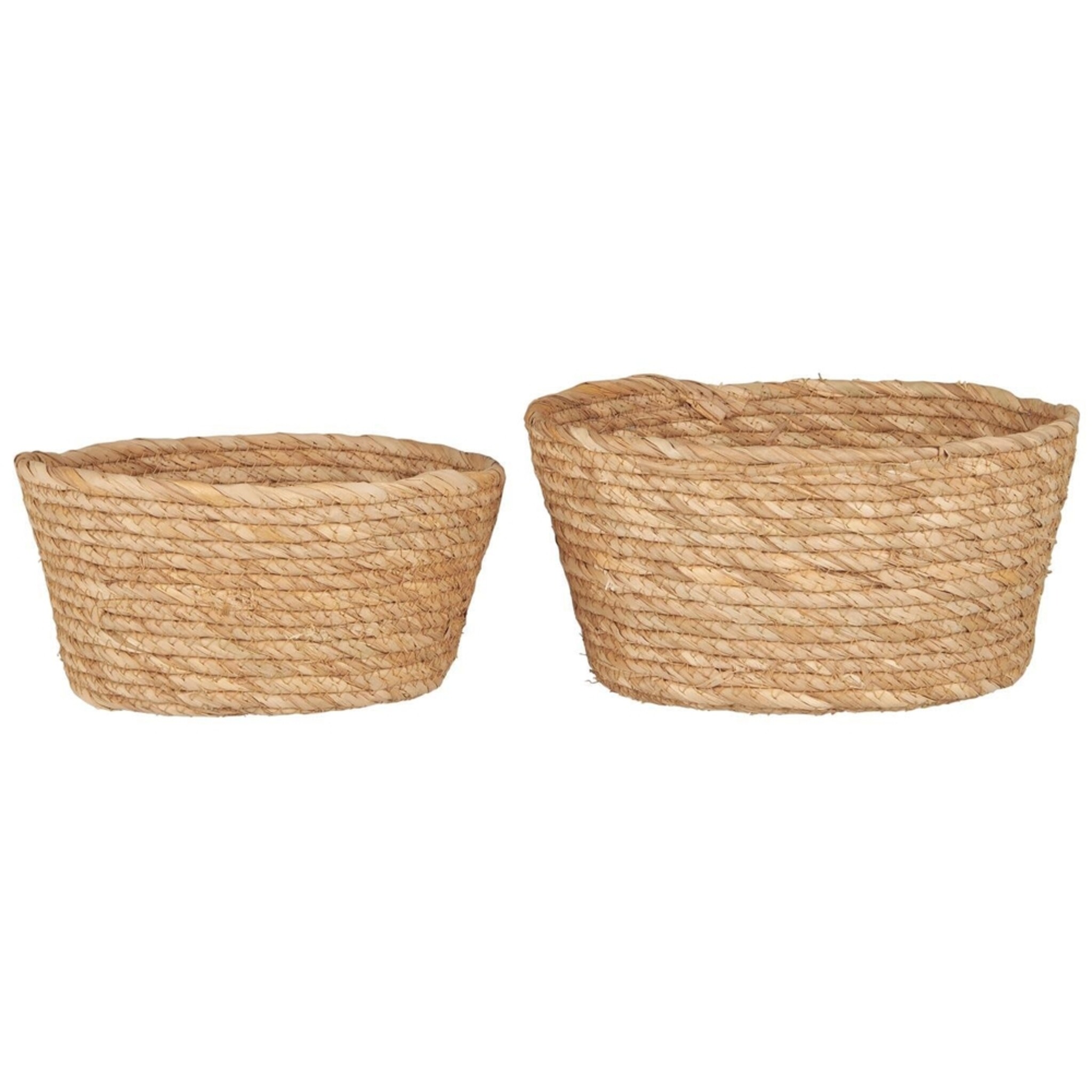 Korbsatz 2er Set aus Seegras, natur 