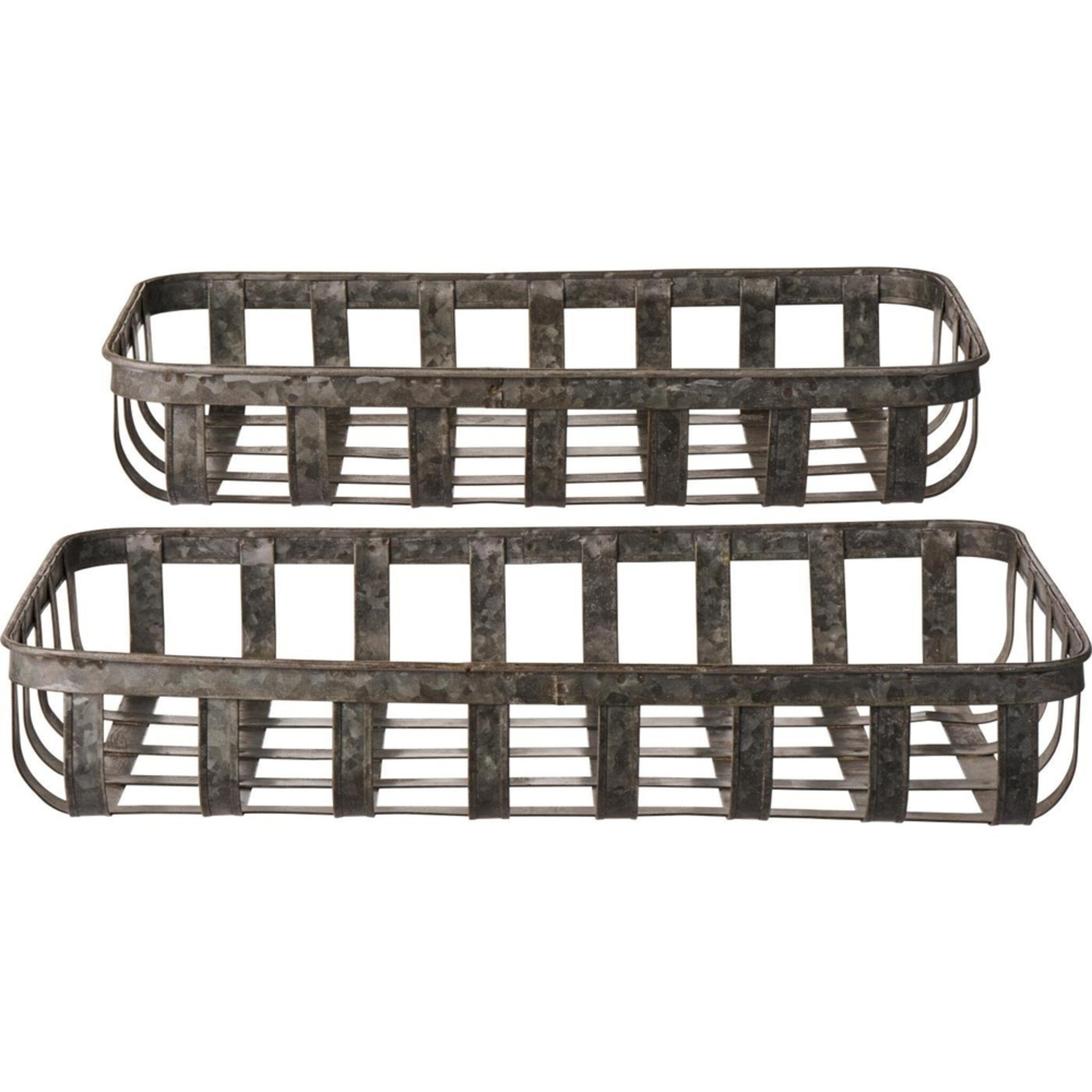 Urban Garden Metall-Korbset (2er Set, grau 