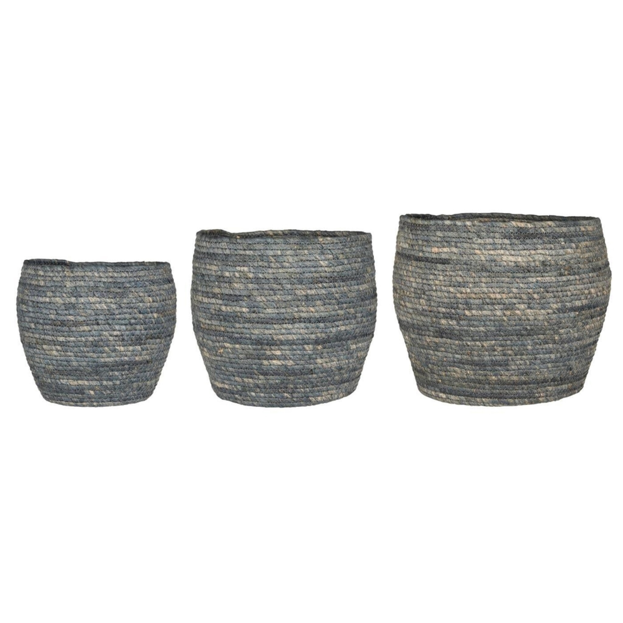 Korbset aus Mais Blau, blau 