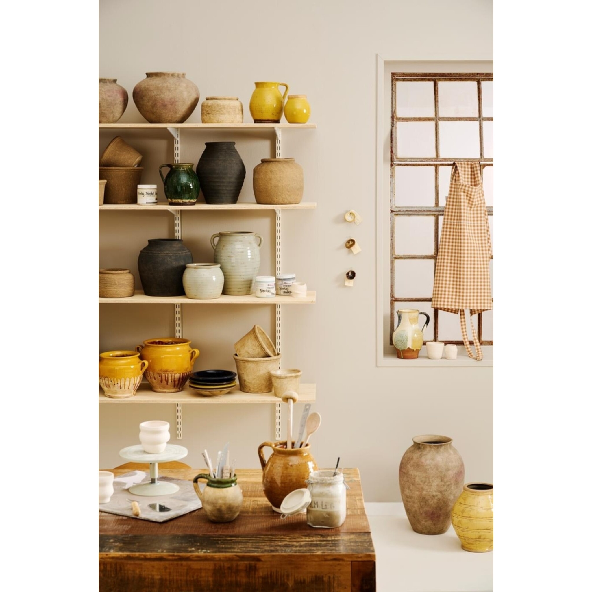 Minerva Krug mit gedrehtem Ring, grau 