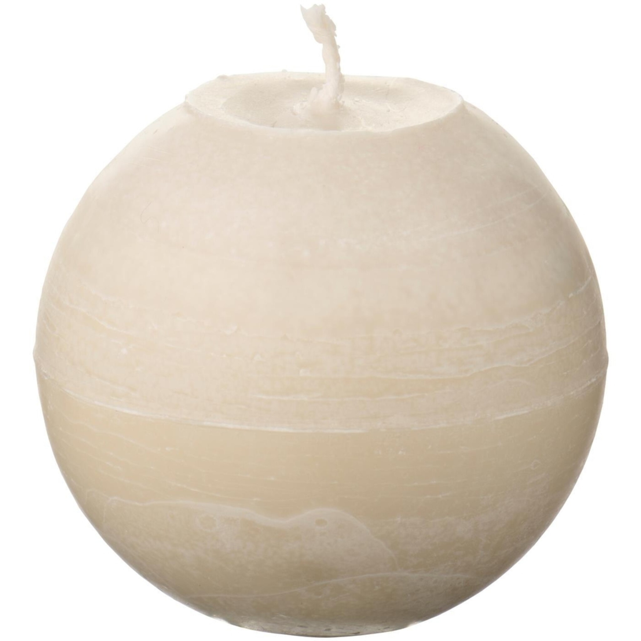 Kugelkerze rustikal, graunatur Höhe 7.5, Ø 8 cm