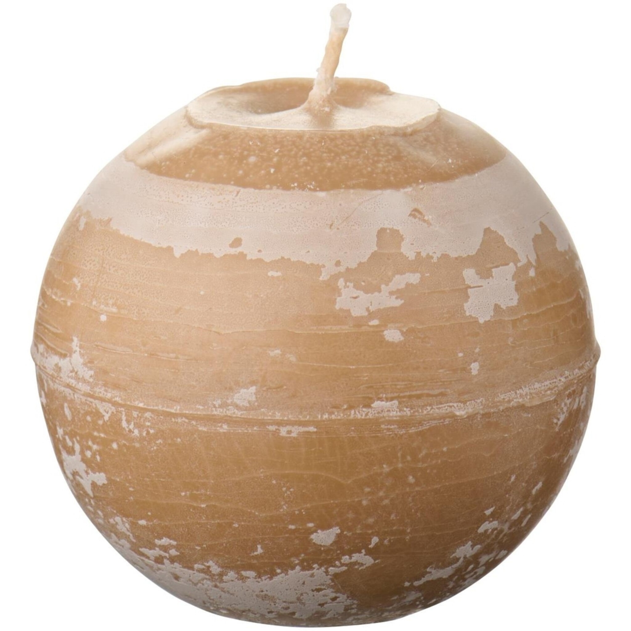 Kugelkerze rustikal, honey Höhe 7.5, Ø 8 cm