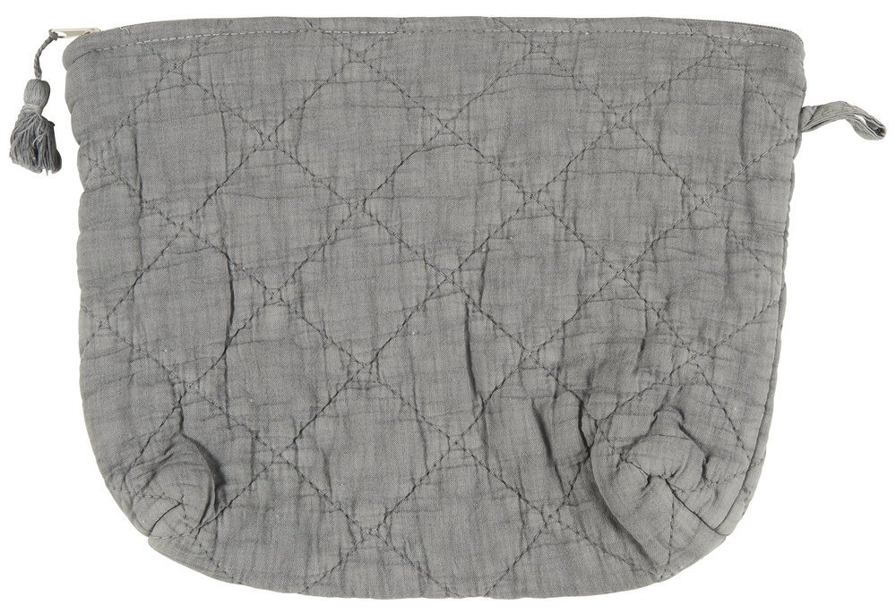 Kulturbeutel wattiert, staubig blau 